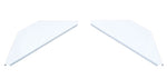 B-Stock: ProX XF-CSW X2, Set of 2 Aluminum Corner Shelves for DJ Facade - White by ProX Cases