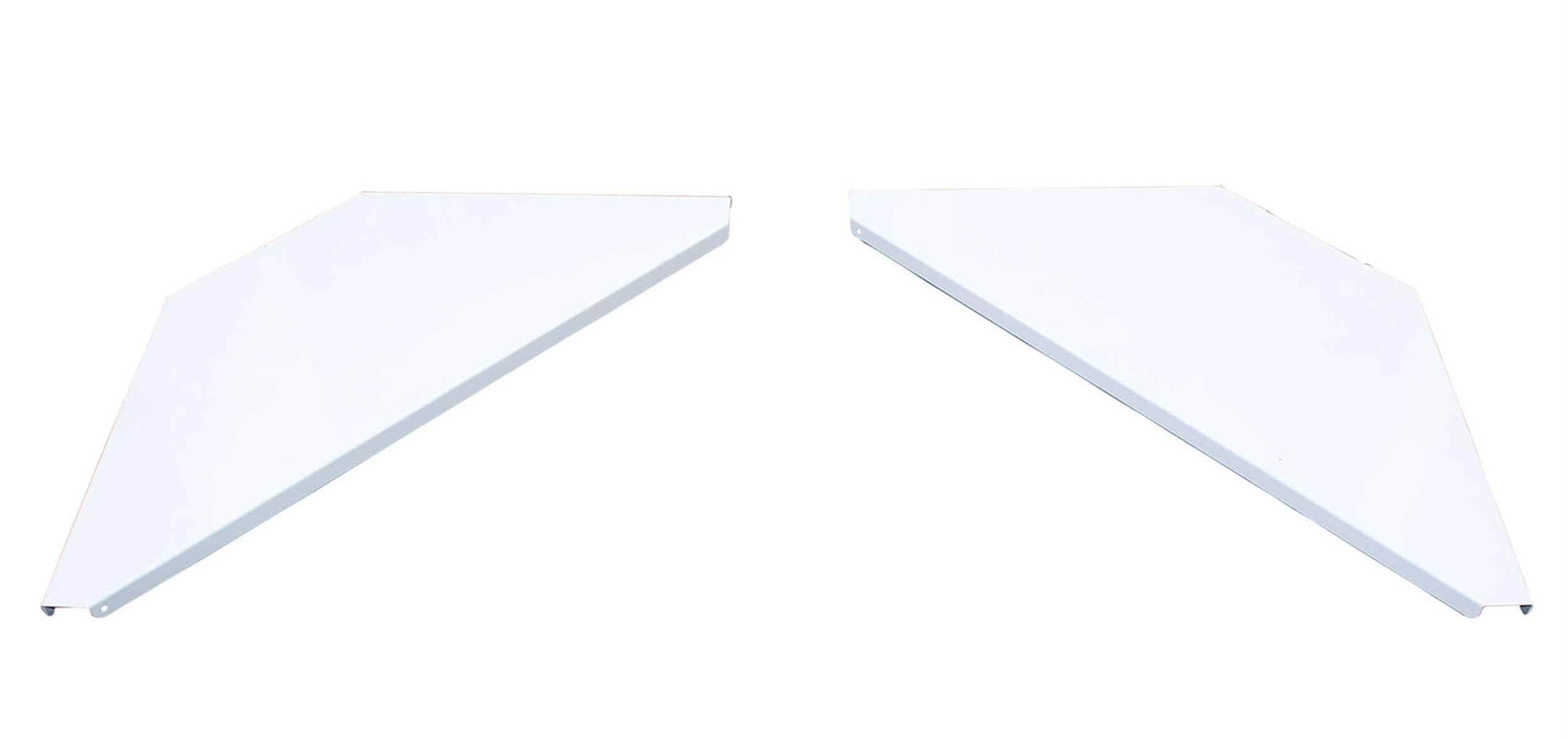 B-Stock: ProX XF-CSW X2, Set of 2 Aluminum Corner Shelves for DJ Facade - White by ProX Cases