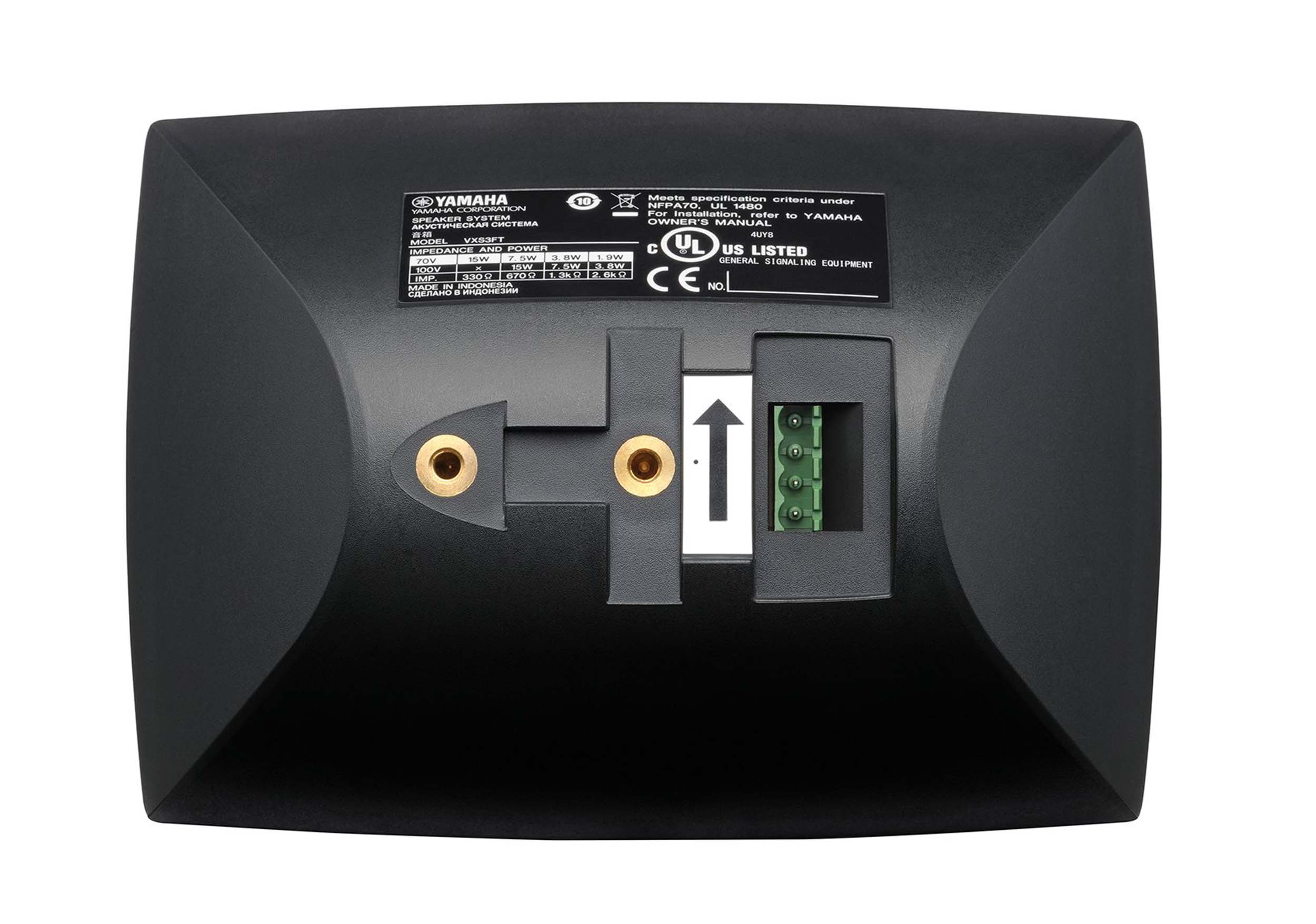 Yamaha VXS3FT 3.5" High-Impedance Surface Mount Loudspeaker for 70/100V - Black Pair by Yamaha