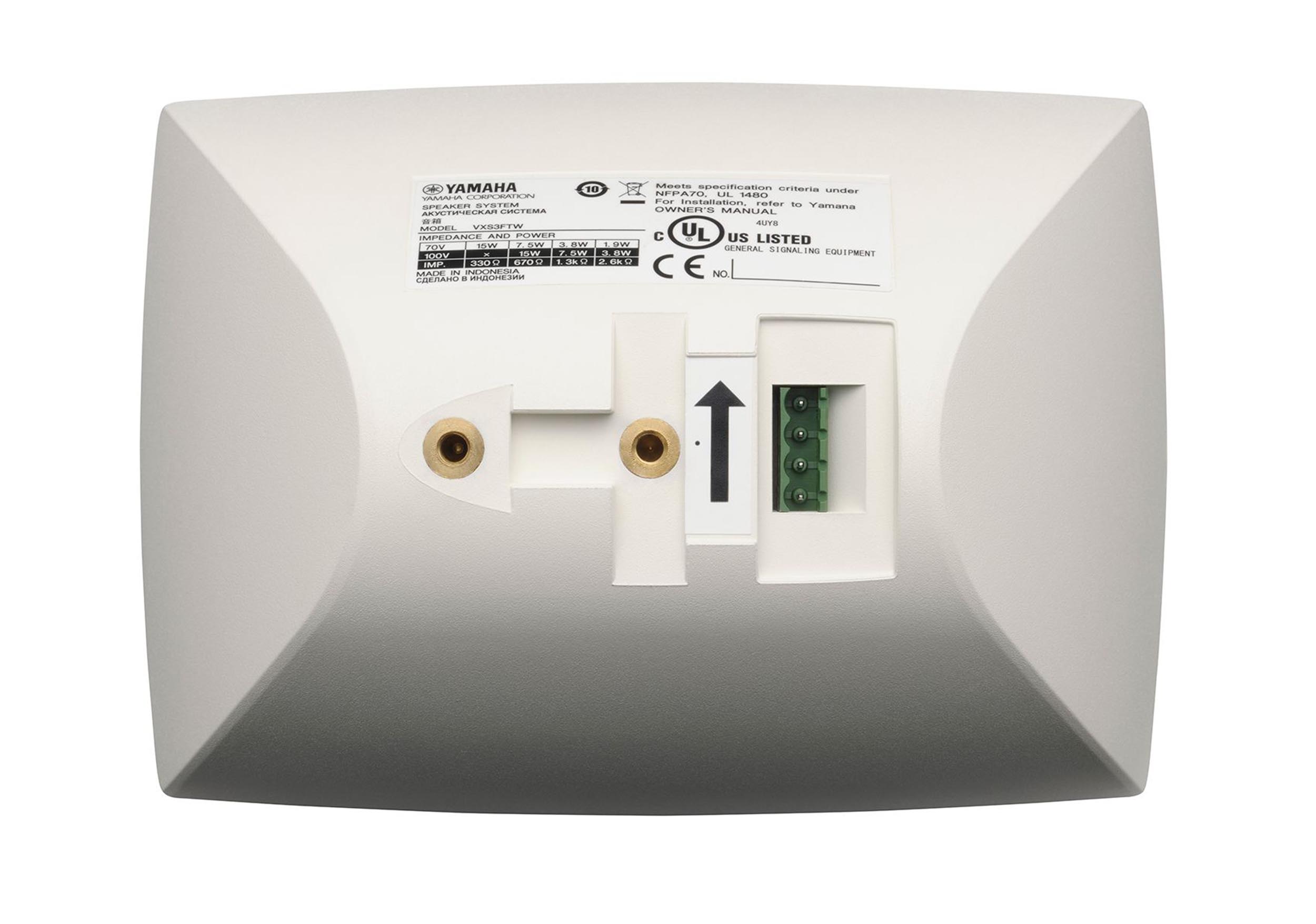 Yamaha VXS3FTW 3.5" High-Impedance Surface Mount Loudspeaker for 70/100V - White Pair by Yamaha