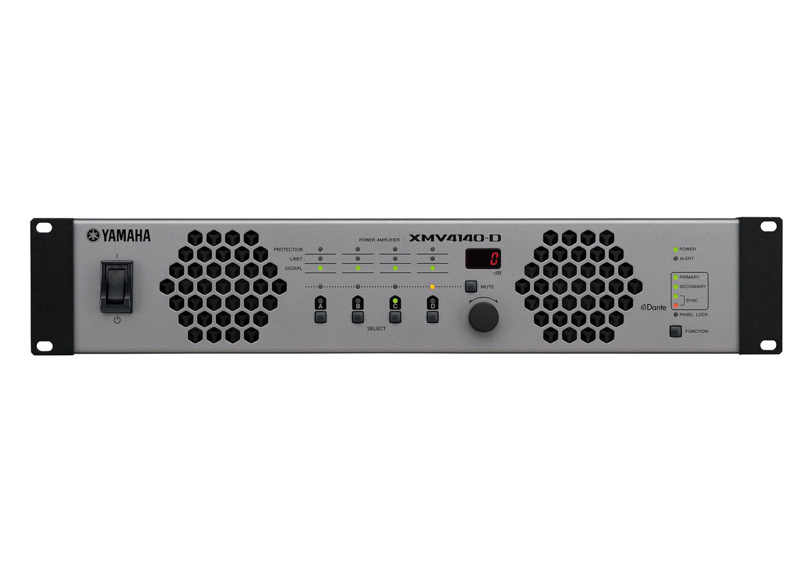 Yamaha XMV4140-D 4-Channel Dante-Enabled Powered Amplifier - 560W by Yamaha