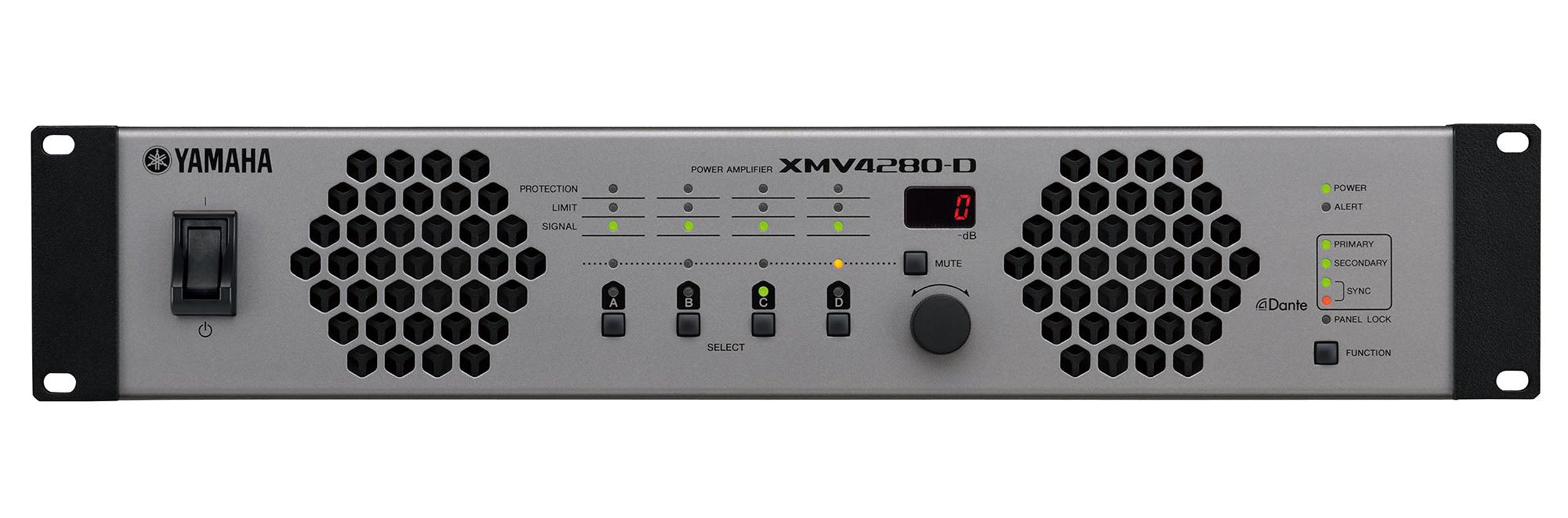 Yamaha XMV4280-D 4-Channel Dante-Enabled Powered Amplifier - 1120W by Yamaha