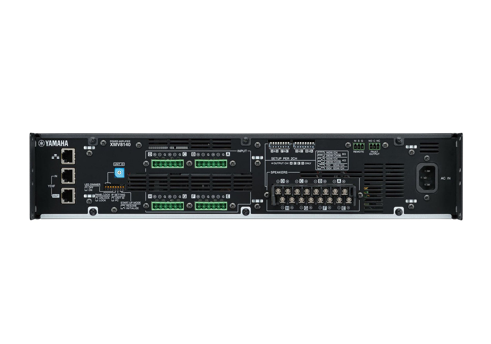 Yamaha XMV8140 8-Channel High-Performance Powered Amplifier - 1120W by Yamaha