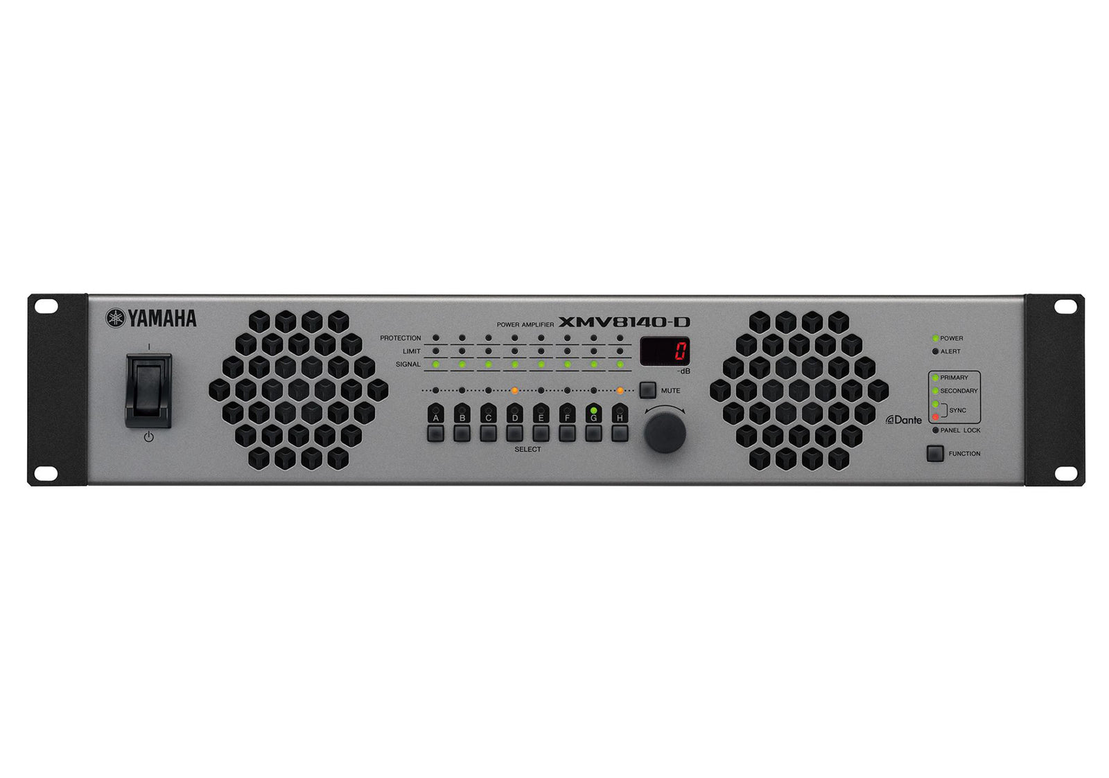Yamaha XMV8140-D 8-Channel Dante Equipped Powered Amplifier - 1120W by Yamaha