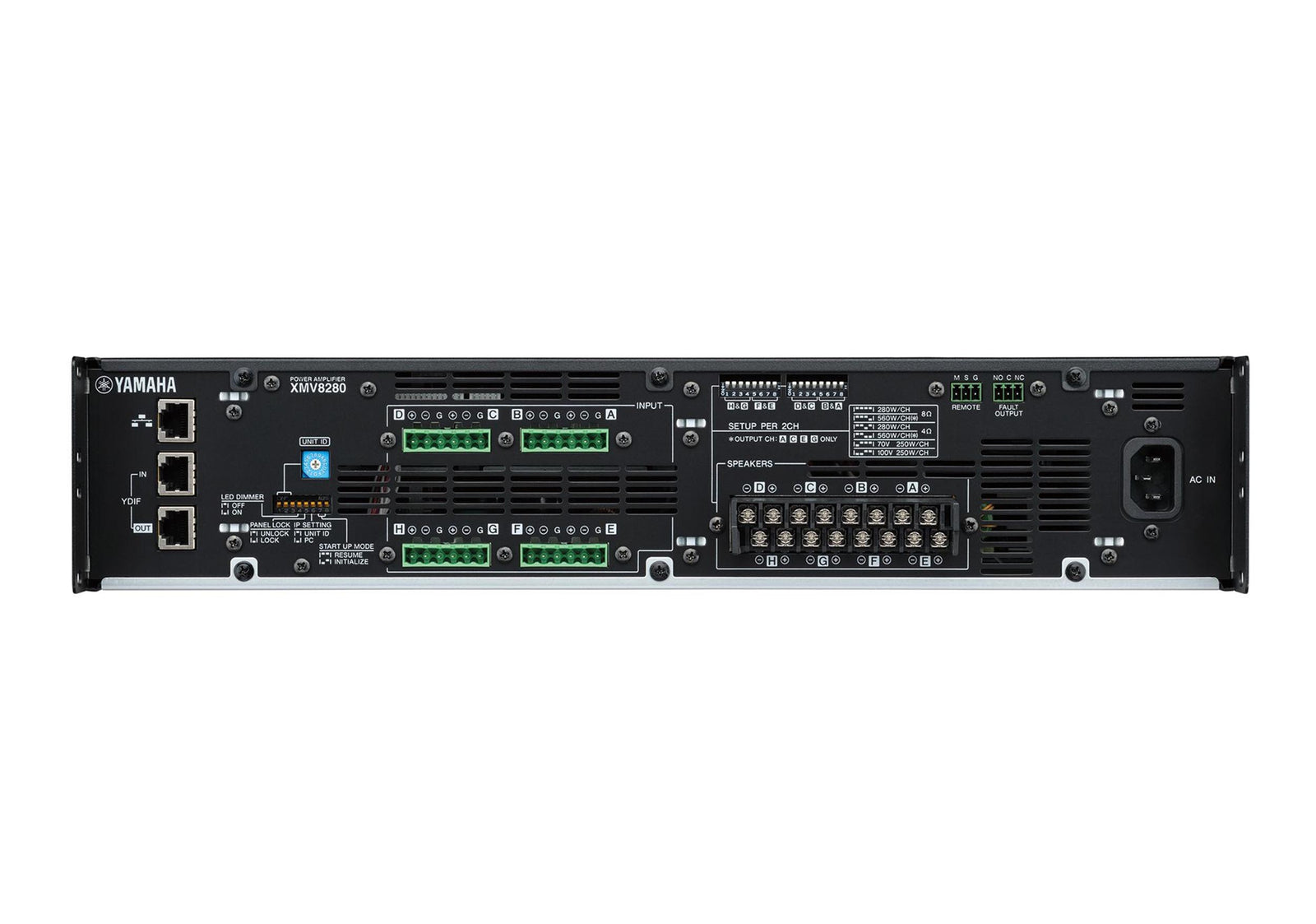 Yamaha XMV8280 8-Channel High-Performance Powered Amplifier - 2240W by Yamaha