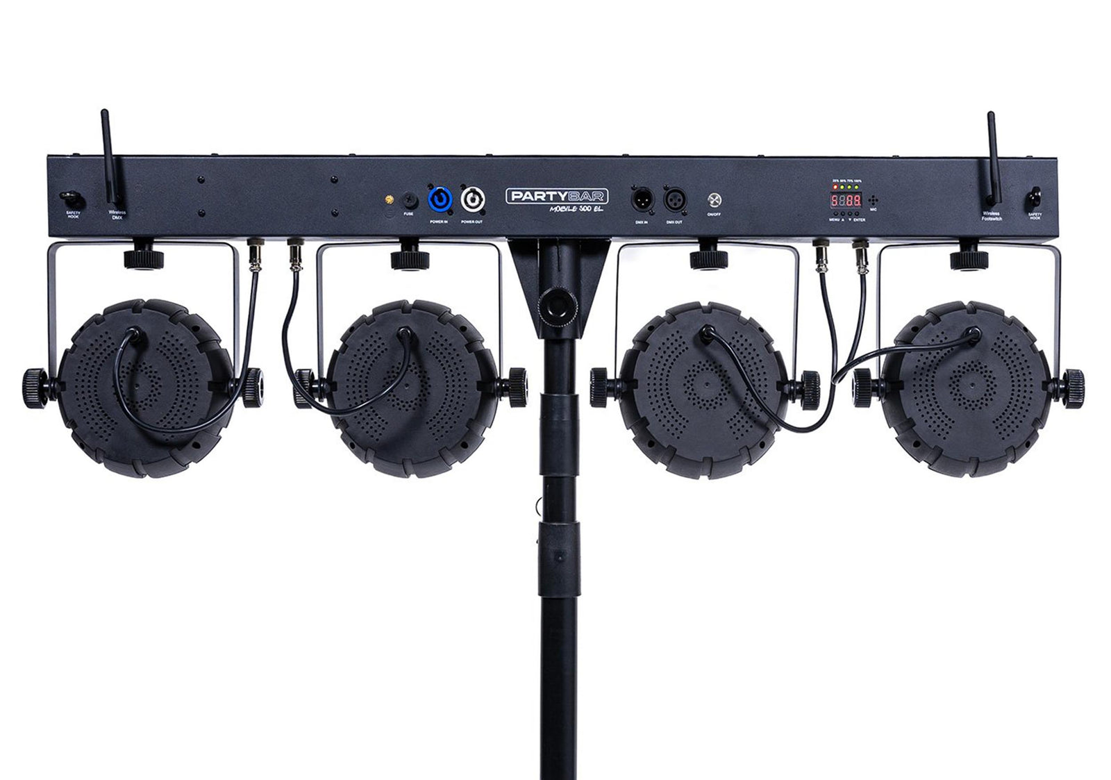 Colorkey CKU-3080 PartyBar Mobile 500 EL Battery-Powered All-in-One Multi-Effects Lighting Package by ColorKey