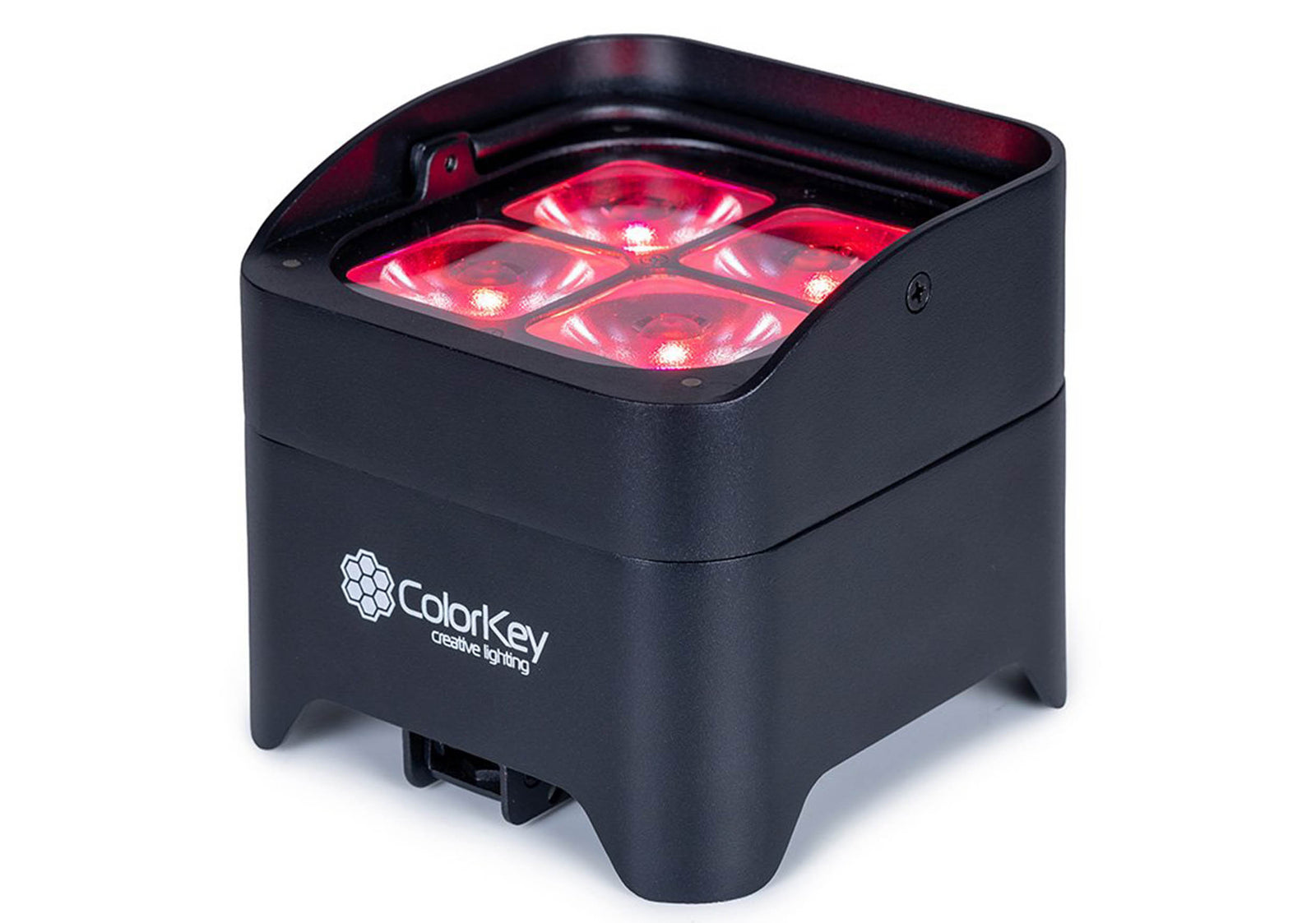 ColorKey CKU-6224 MobilePar Mini Hex 4 MKII Wireless Battery RGBAW+UV LED Fixture Set with Carry Case (4 Packs) by ColorKey