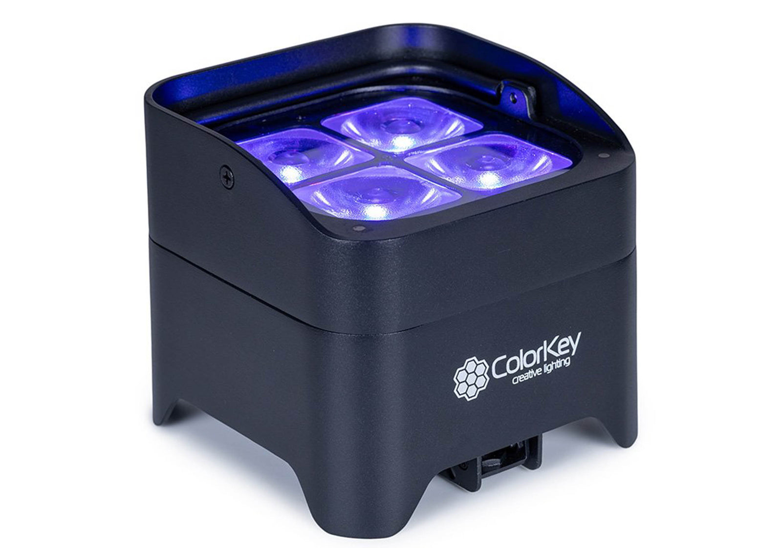 ColorKey CKU-6224 MobilePar Mini Hex 4 MKII Wireless Battery RGBAW+UV LED Fixture Set with Carry Case (4 Packs) by ColorKey