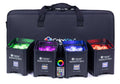 ColorKey CKU-6234 MobilePar Pro HEX 6, Battery Powered RGBAW-UV LED 4-Pack Bundle with Carrying Case by ColorKey
