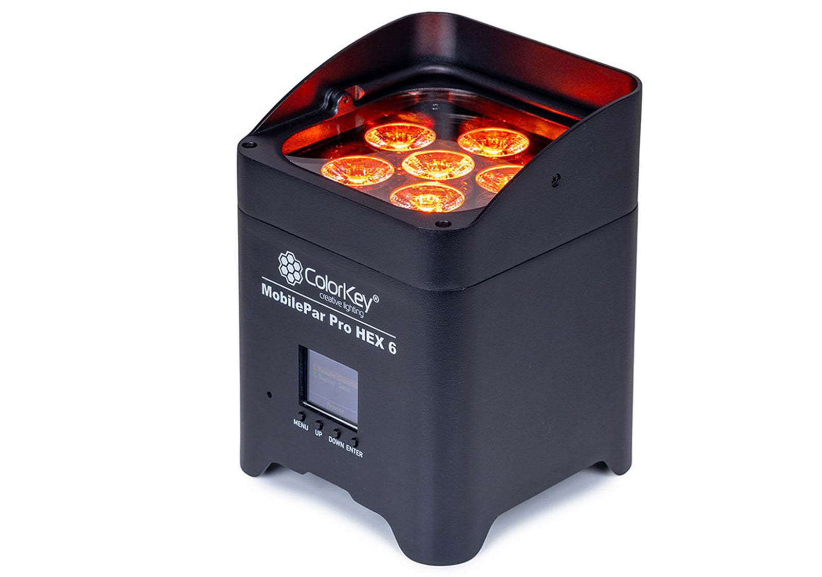 ColorKey CKU-6234 MobilePar Pro HEX 6, Battery Powered RGBAW-UV LED 4-Pack Bundle with Carrying Case by ColorKey