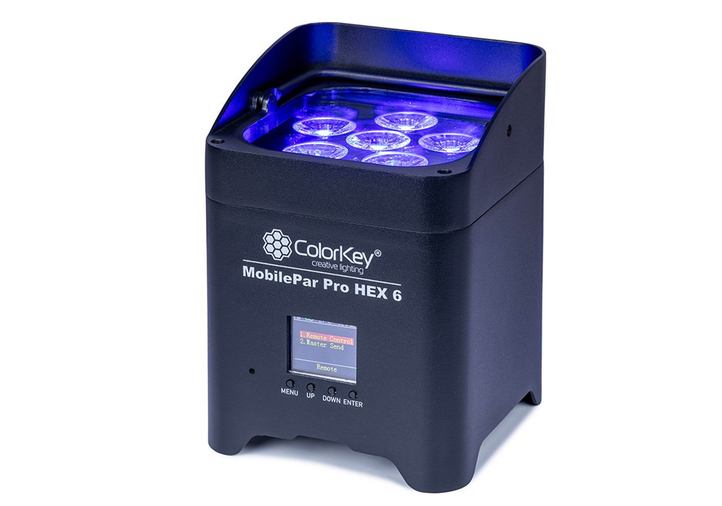 ColorKey CKU-6234 MobilePar Pro HEX 6, Battery Powered RGBAW-UV LED 4-Pack Bundle with Carrying Case by ColorKey