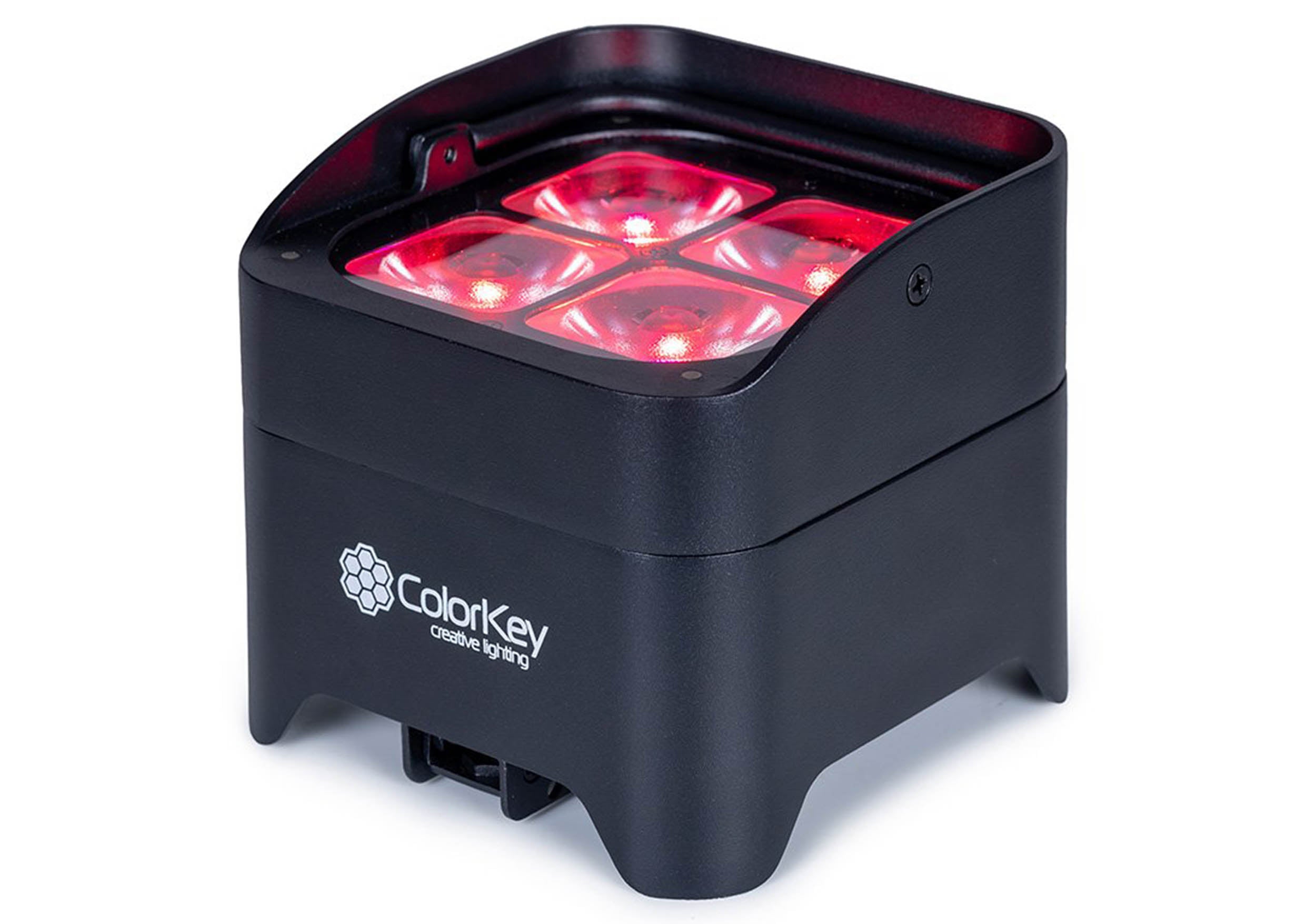 ColorKey CKU-6228-KIT MobilePar Mini HEX 4 MKII, 8-Pack Battery Powered RGBAW-UV LED Bundle with Charging Road Case by ColorKey