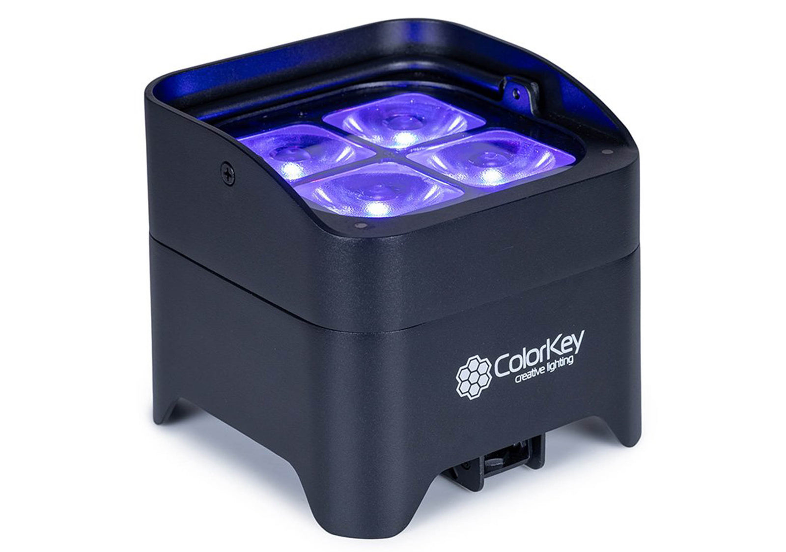 ColorKey CKU-6228-KIT MobilePar Mini HEX 4 MKII, 8-Pack Battery Powered RGBAW-UV LED Bundle with Charging Road Case by ColorKey