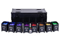 ColorKey CKU-6238-KIT MobilePar Pro HEX 6, 8-Pack Battery Powered RGBAW-UV LEDs Bundle with Charging Road Case by ColorKey