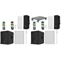 RCF NXL14-A Point Source Speaker and SUB-15AX Subwoofer Package with Pole Cables and Dolly - Pair by RCF