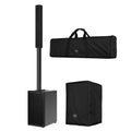 RCF EVOX-JMIX-9 Portable Active Three-Way Column Music System with Trolley Transport Cover by RCF