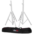 ProX T-SS28P White Heavy Duty All Metal Speaker Tripod Stand Set of Cloud Series 2, 4-7 ft (44"-84") by ProX Cases