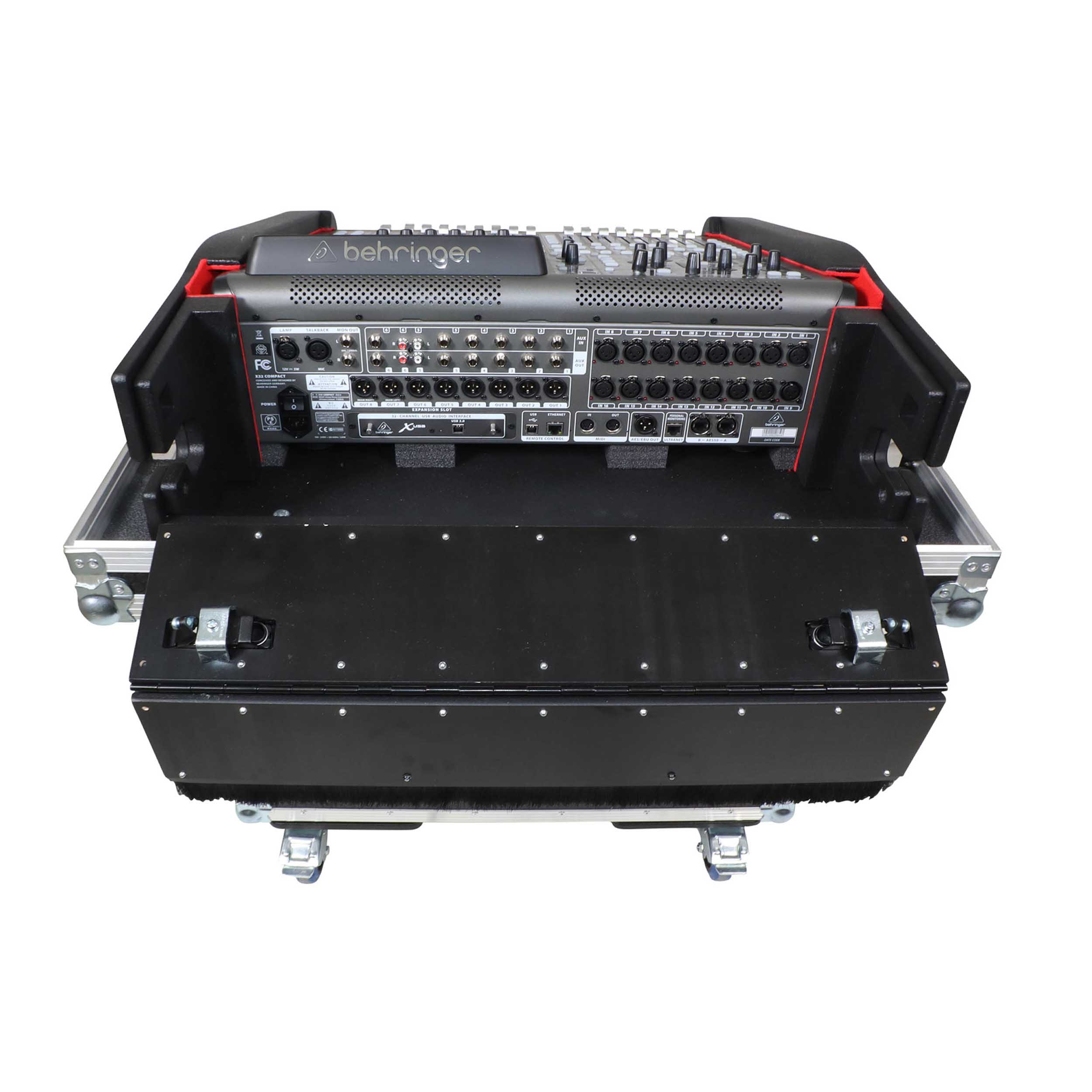 ProX XZF-BX32C Flip-Ready Easy Retracting Hydraulic Lift Case for Behringer BX32 Compact Console by ProX Cases