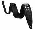 Levy's Leathers M80GRPDX Premium Leather Guitar Strap with Metal Studs in Black, Oxblood and White Finishes by Levy's Leathers