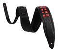 Levy's Leathers M81GRPDX Rebel Series Leather Straps with Red Studs in Black, Red and White Finishes by Levy's Leathers