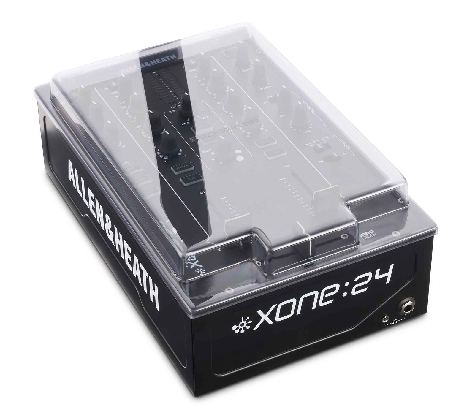 Decksaver DS-PC-XONE24 Smoked Clear Cover for Allen & Heath XONE:24 and 24C DJ Mixer by DECKSAVER