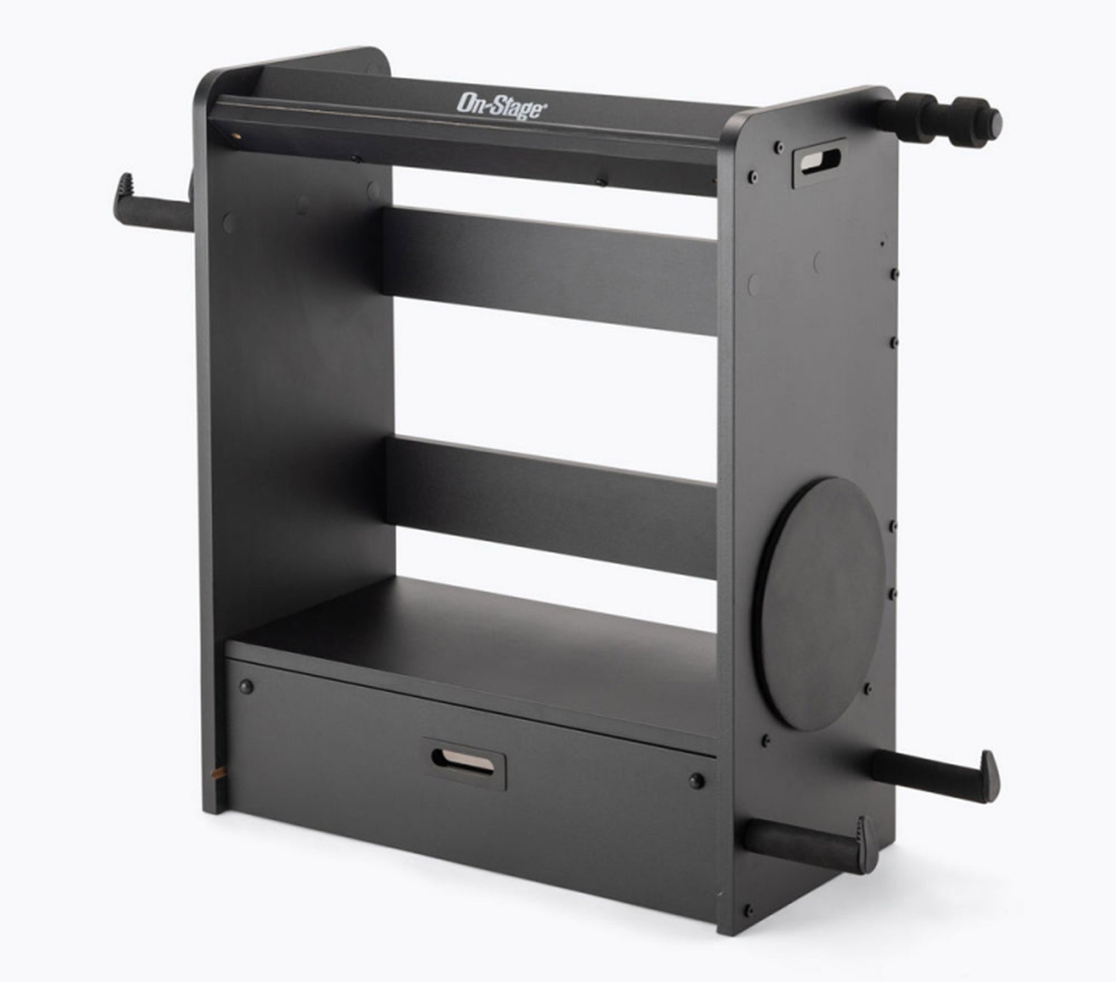 On-Stage GWS5000 Guitar Workstation with Elevated Amp Stand - Black and Rosewood Finish by On-Stage