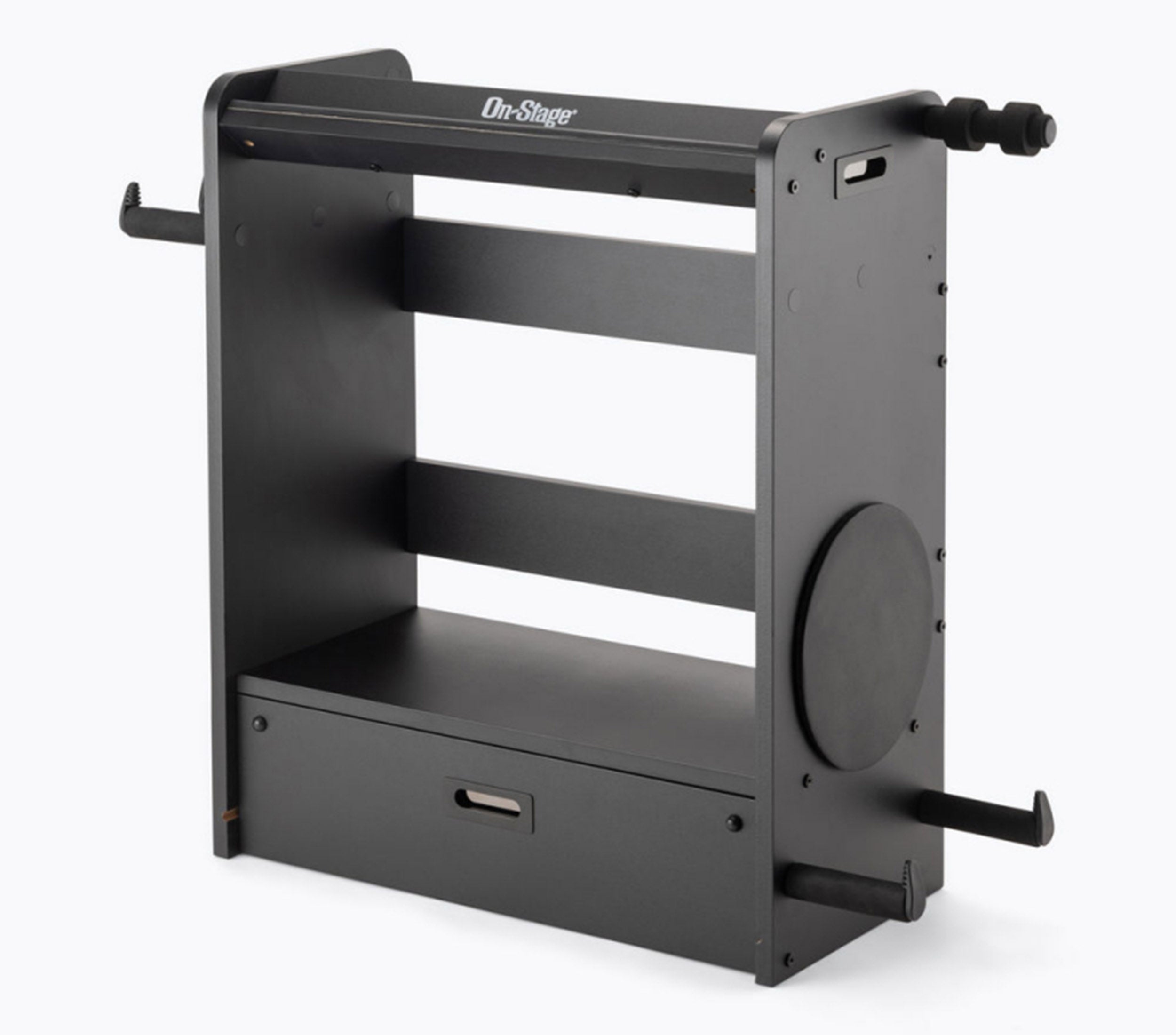 On-Stage GWS5000 Guitar Workstation with Elevated Amp Stand - Black and Rosewood Finish by On-Stage