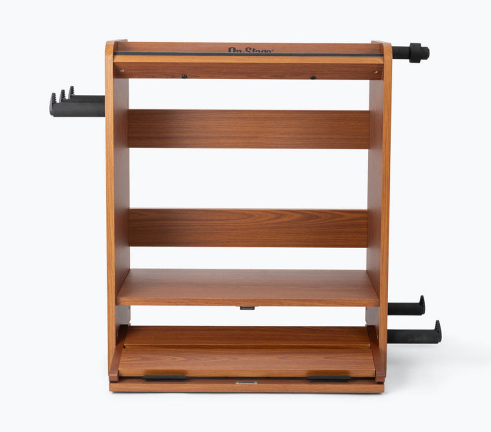 On-Stage GWS5000 Guitar Workstation with Elevated Amp Stand - Black and Rosewood Finish by On-Stage