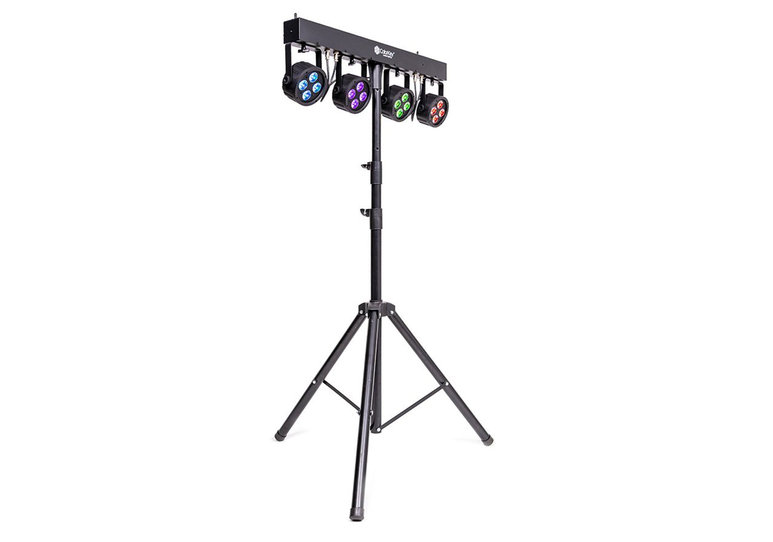 B-Stock: Colorkey CKU-3062 PartyBar Mobile 100 EL - Battery-Powered LED Light Bar with 4×10W RGBW Par Lights by ColorKey
