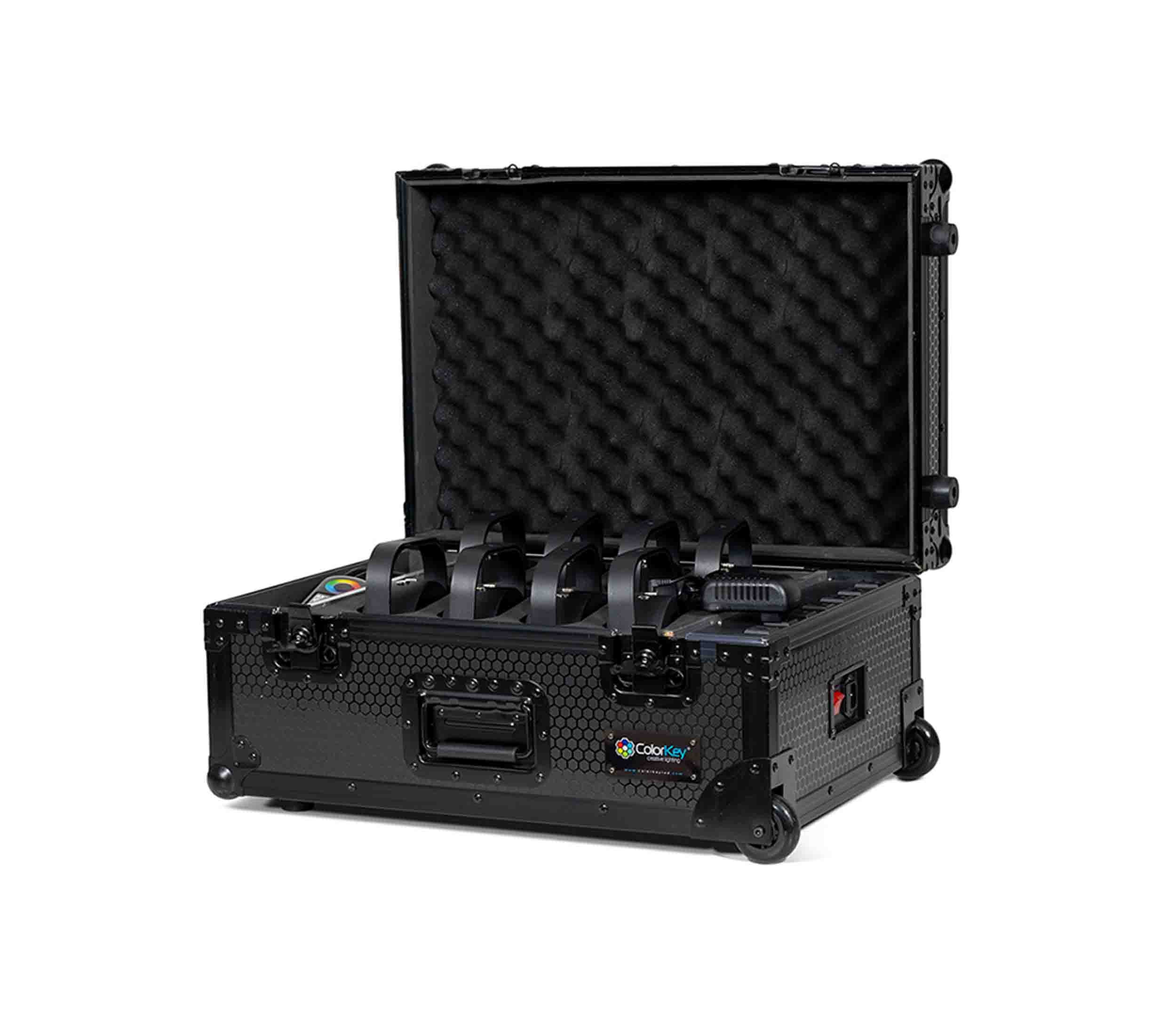 B-Stock: Colorkey CKU-6038 MobilePar HEX 5 with Charging Road Case Trolley - 8 Pack by ColorKey