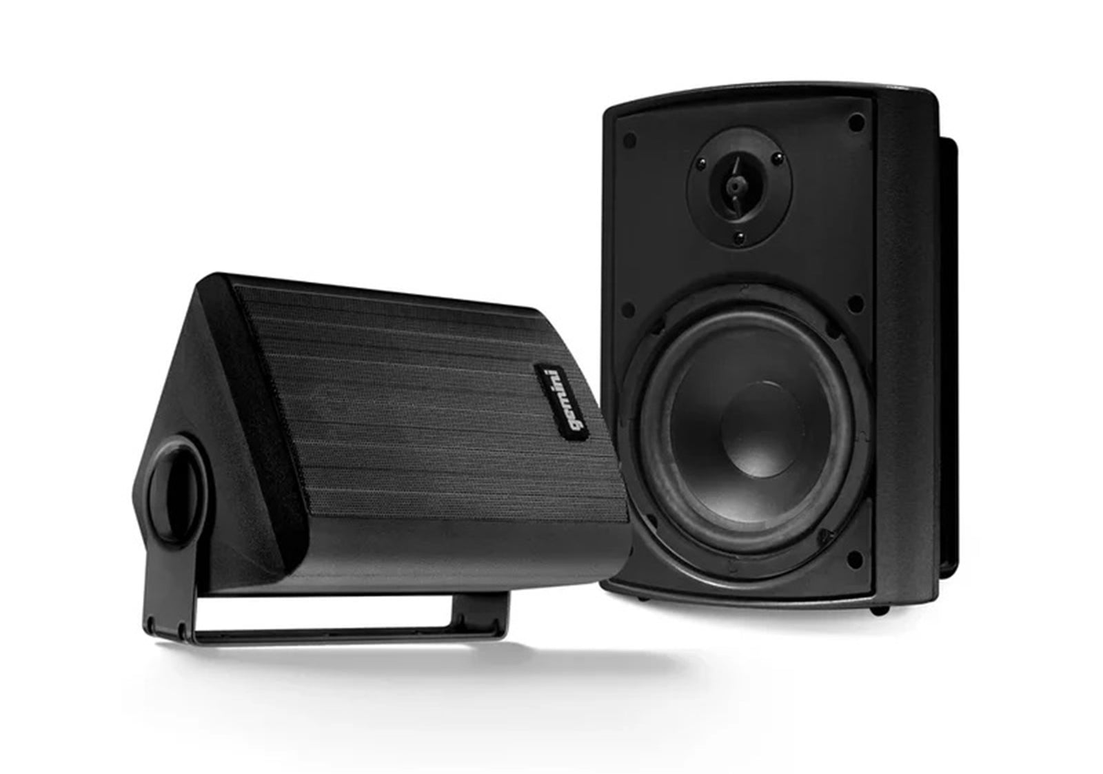 Gemini Sound GHSI-W400BT-PR-BLK Pair of 4" Waterproof Mountable Outdoor Bluetooth Speakers - Black Finish by Gemini Sound