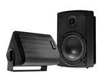 Gemini Sound GHSI-W650BT-PR-BLK Pair of 6.5" Waterproof Mountable Bluetooth Speakers -Black Finish by Gemini Sound