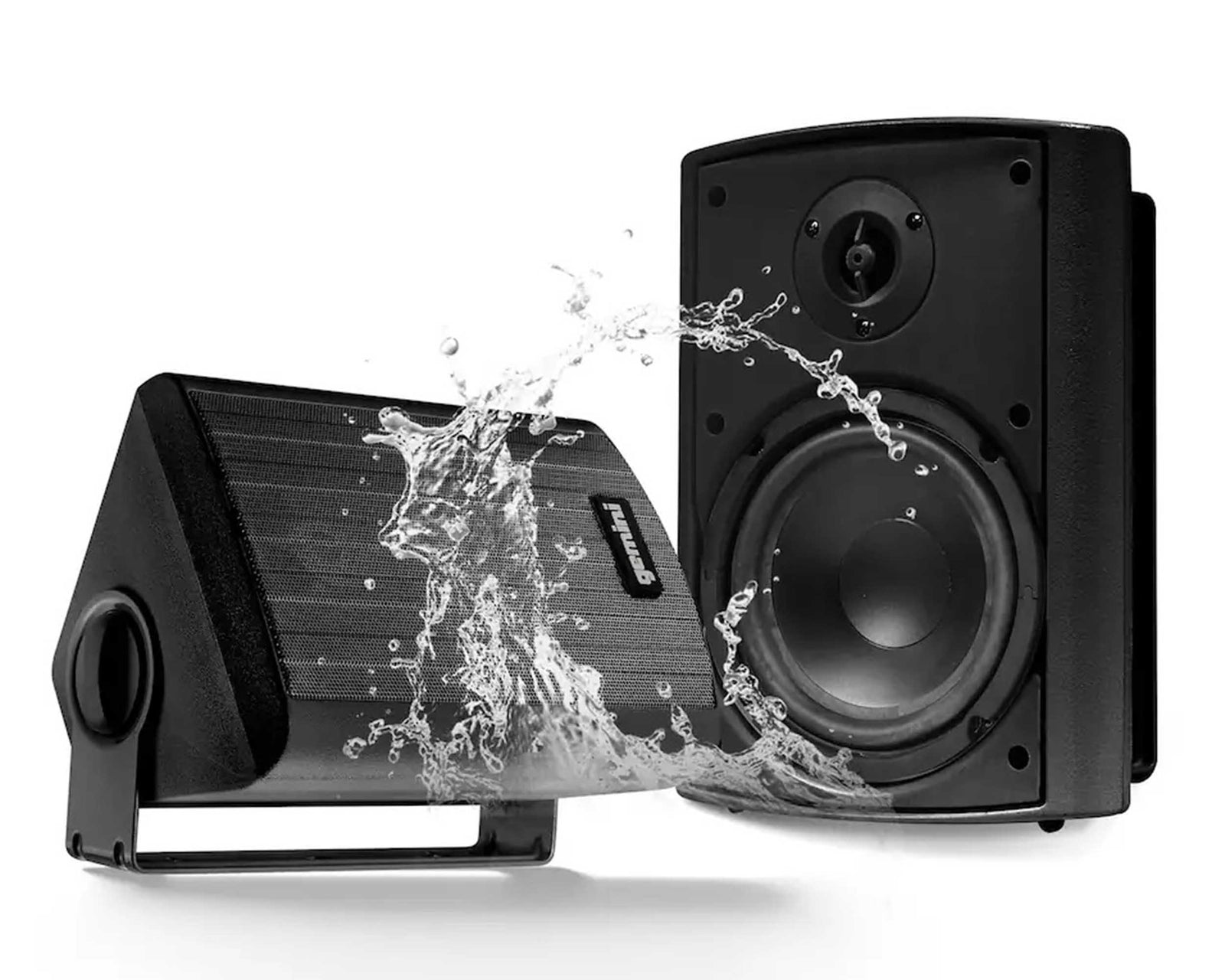 Gemini Sound GHSI-W650BT-PR-BLK Pair of 6.5" Waterproof Mountable Bluetooth Speakers -Black Finish by Gemini Sound