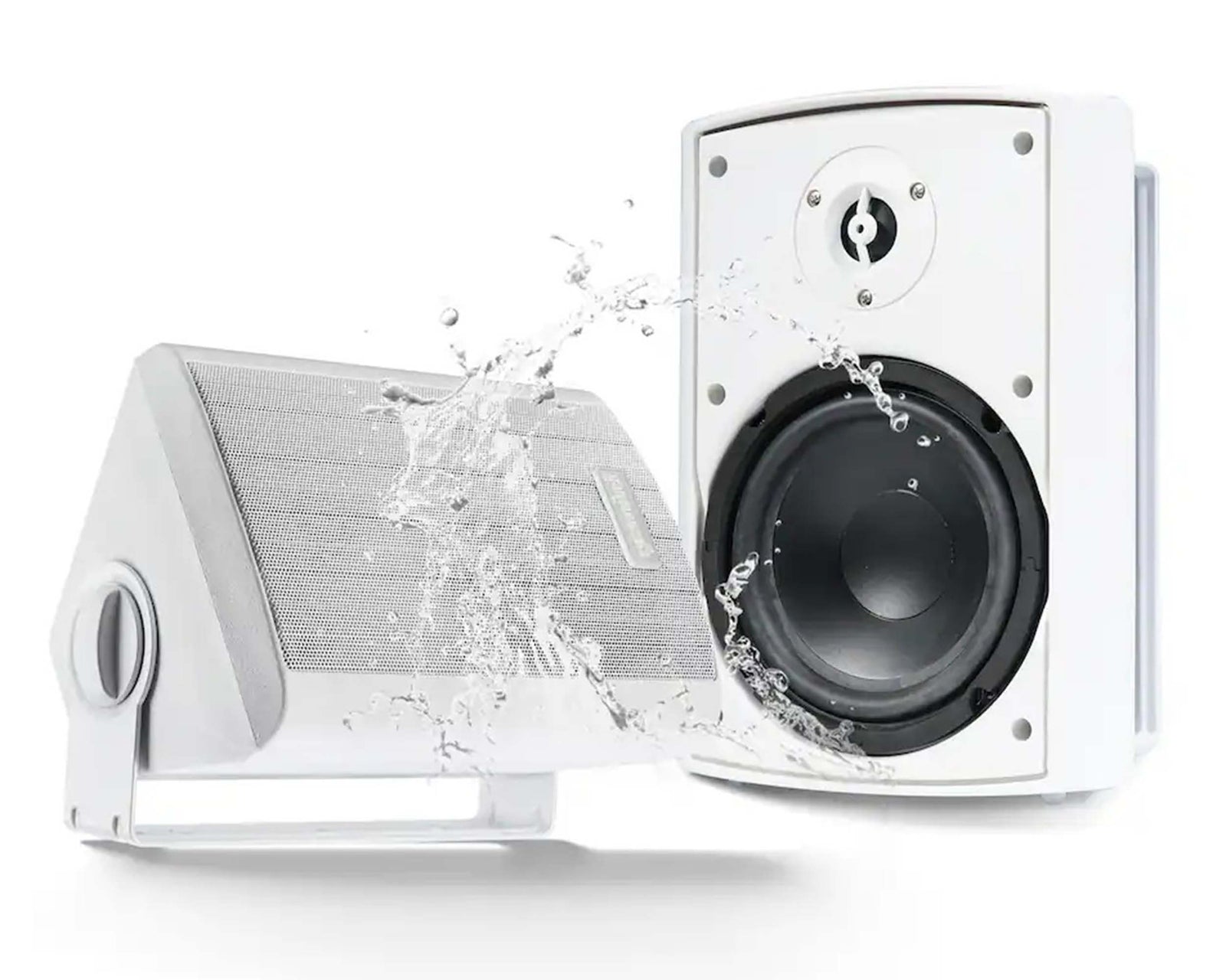 Gemini Sound GHSI-W650BT-PR-WHT Pair of 6.5" Waterproof Mountable Bluetooth Speakers -White Finish by Gemini Sound