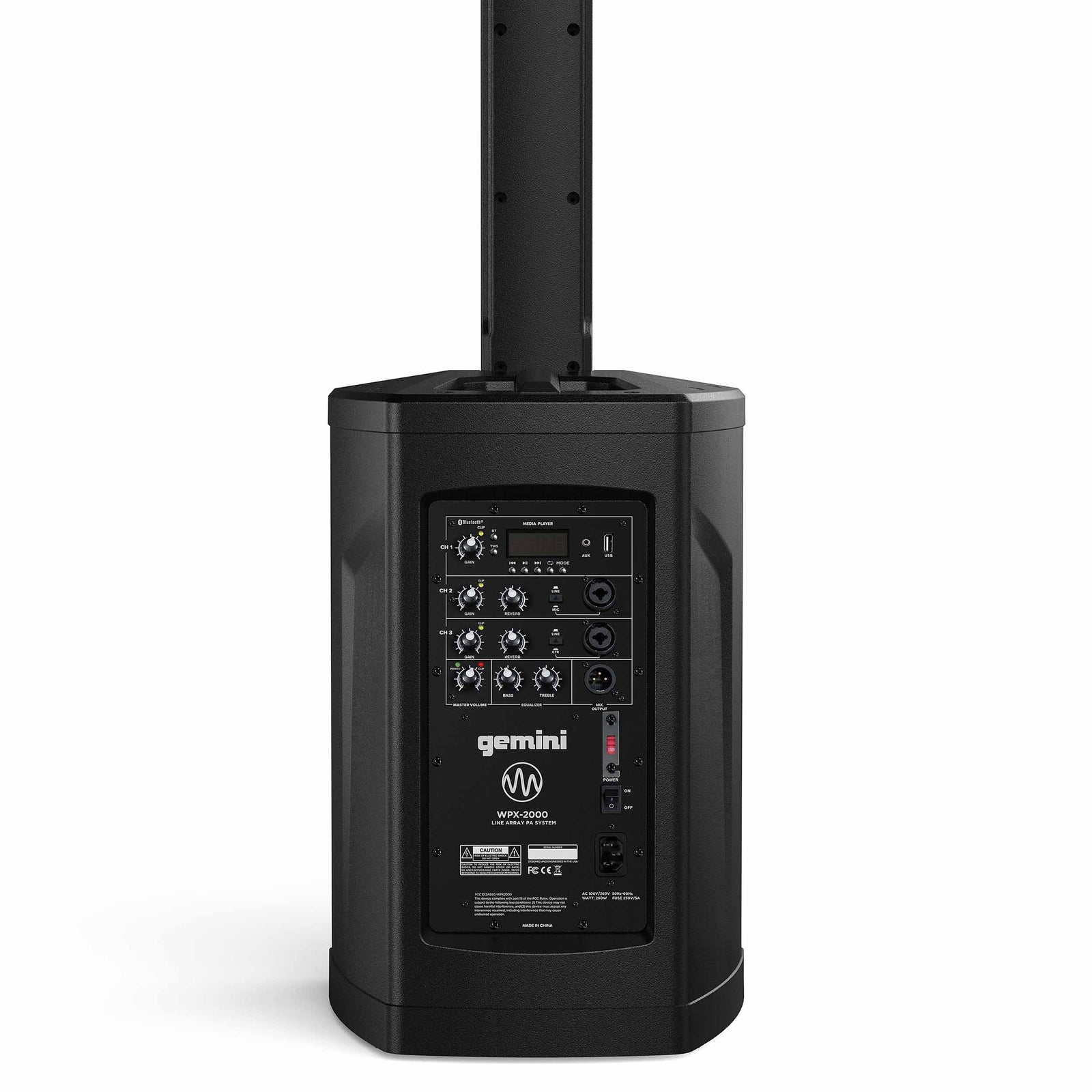 Gemini Sound WPX-2000 Portable Line Array PA Speaker System - 1200-Watt Peak Power by Gemini Sound