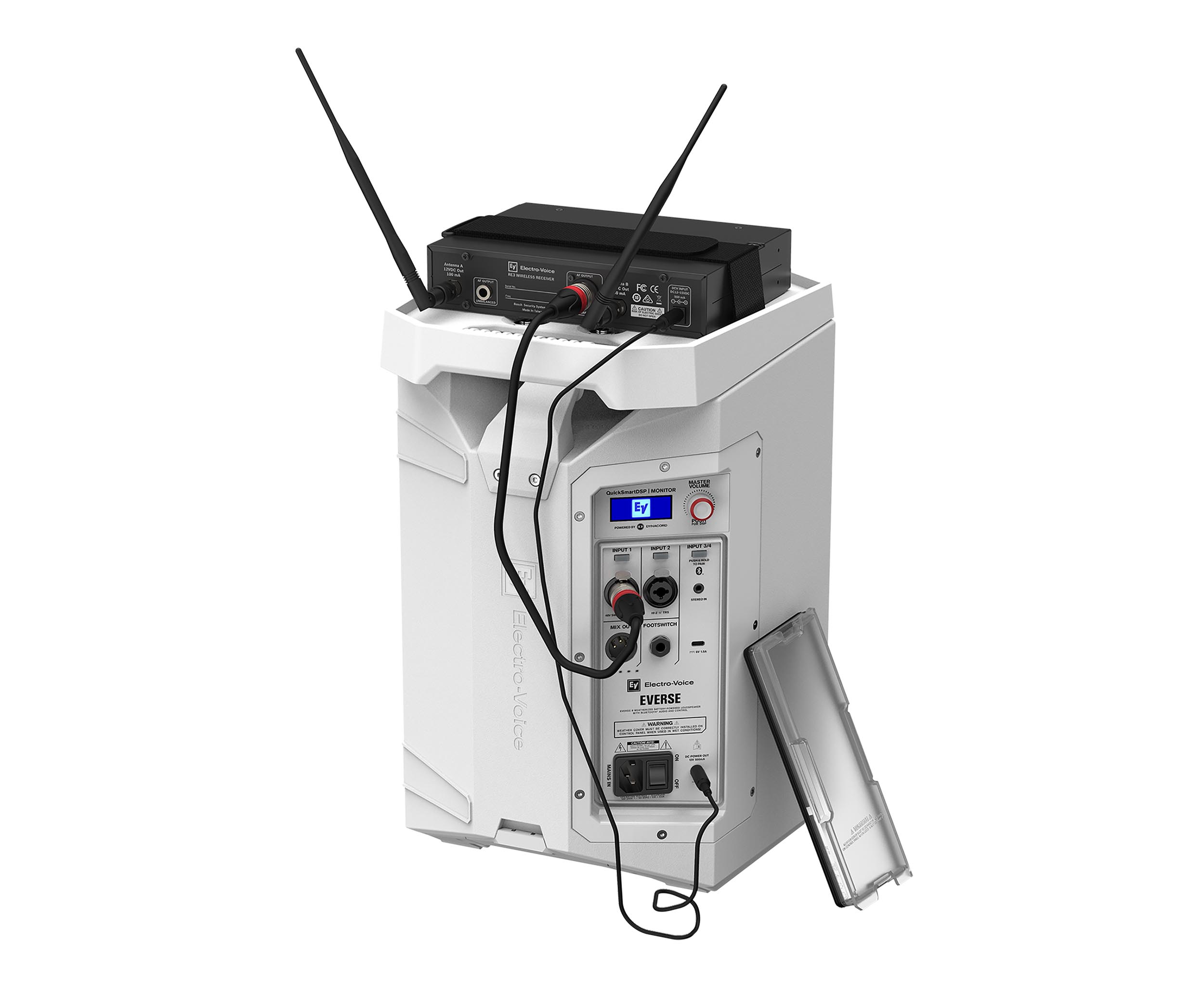 Electro-Voice EVERSE8-W Weatherized Battery Powered Loudspeaker with Bluetooth - White by Electro-Voice
