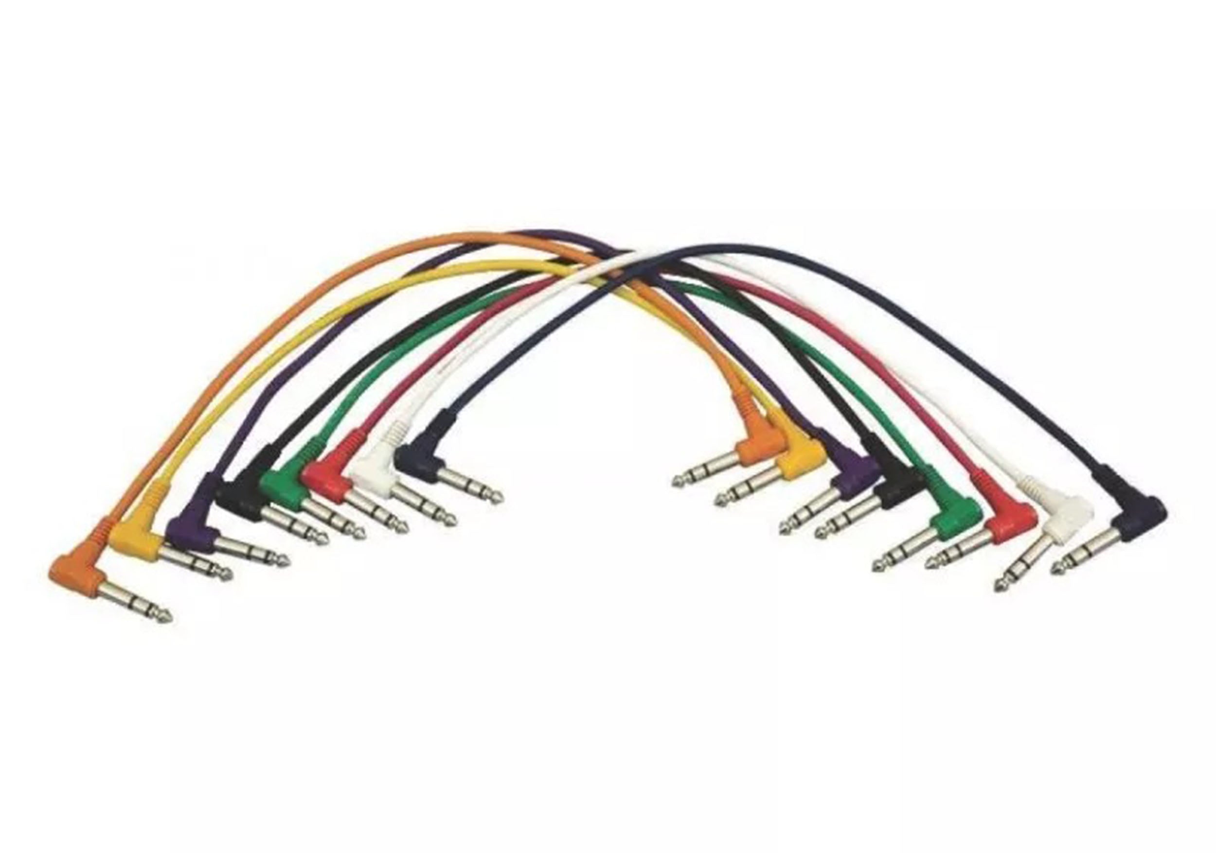 On-Stage PC18-17TRS-R Right-Angle TRS Patch Cables - 8 Pack by On-Stage