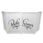 B-Stock: ProX XF-SBRGR20X2 Set of Two Bride and Groom Facade Enhancement Scrims - Black Script on White by ProX Cases