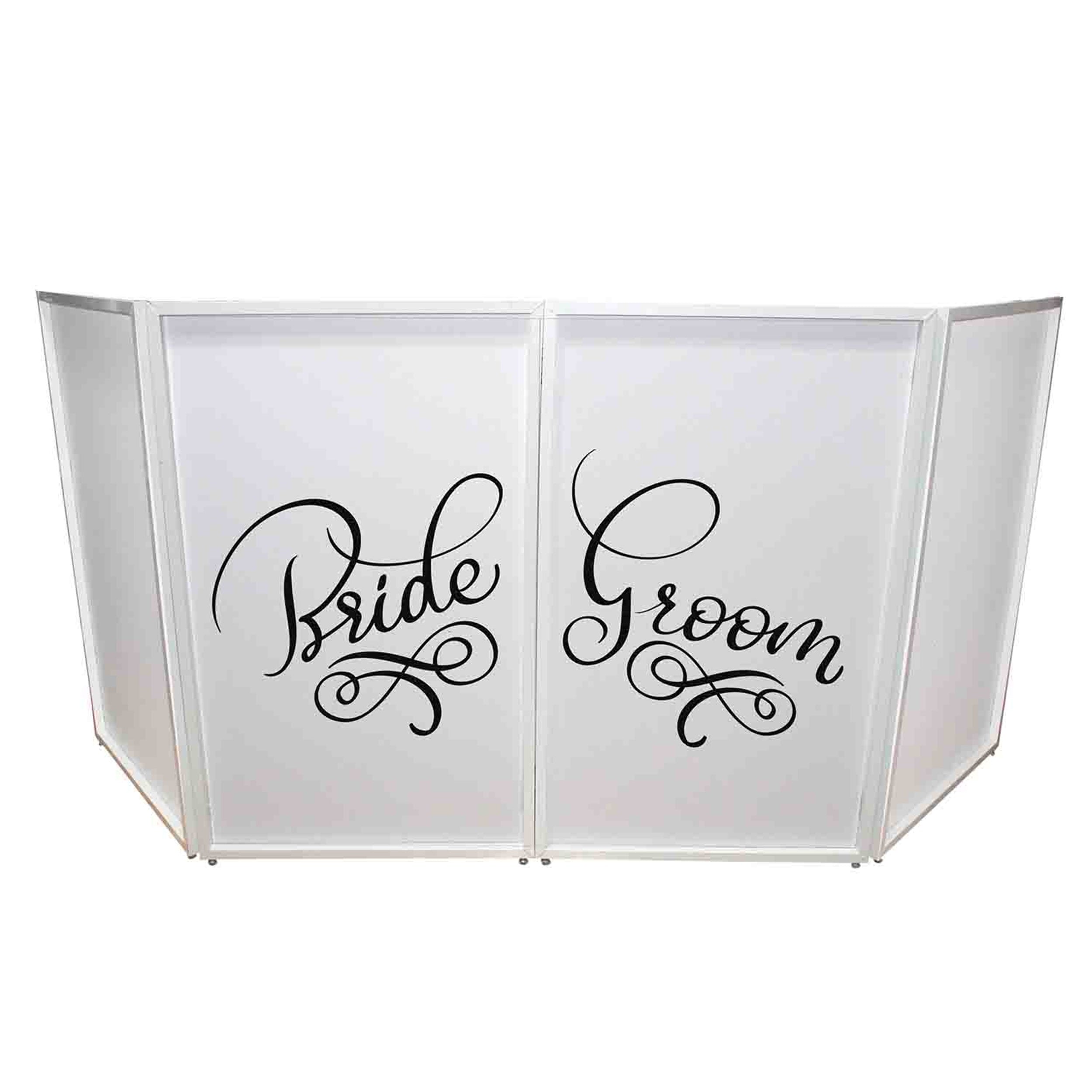 B-Stock: ProX XF-SBRGR20X2 Set of Two Bride and Groom Facade Enhancement Scrims - Black Script on White by ProX Cases