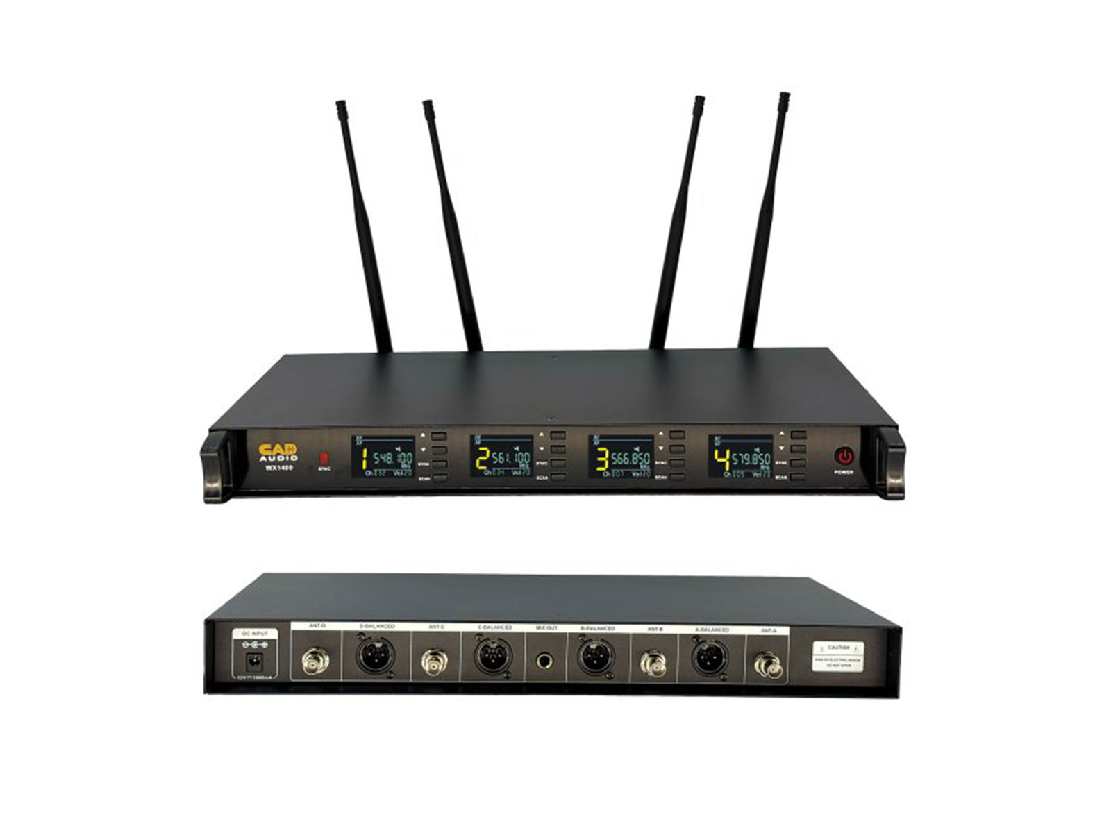CAD Audio WX1400GN 4 Channel Wireless Gooseneck Microphone System - 550 to 590 MHz by CAD Audio