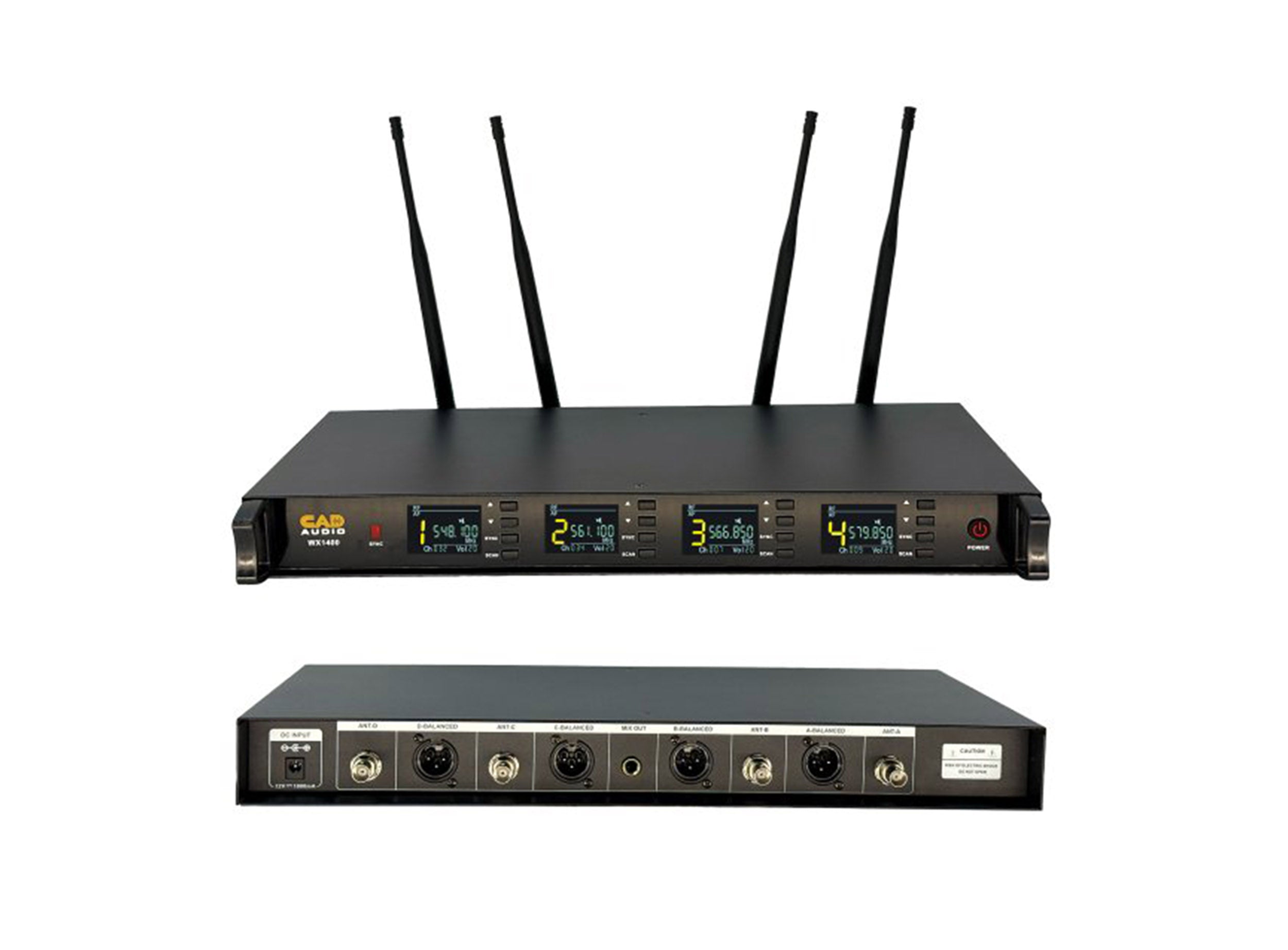 CAD Audio WX1400GN 4 Channel Wireless Gooseneck Microphone System - 550 to 590 MHz by CAD Audio