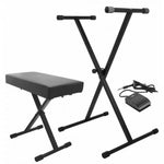 On-Stage KPK6520BB Keyboard Stand and Bench Pack with Keyboard Sustain Pedal by On-Stage