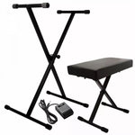 On-Stage KPK6520BB Keyboard Stand and Bench Pack with Keyboard Sustain Pedal by On-Stage