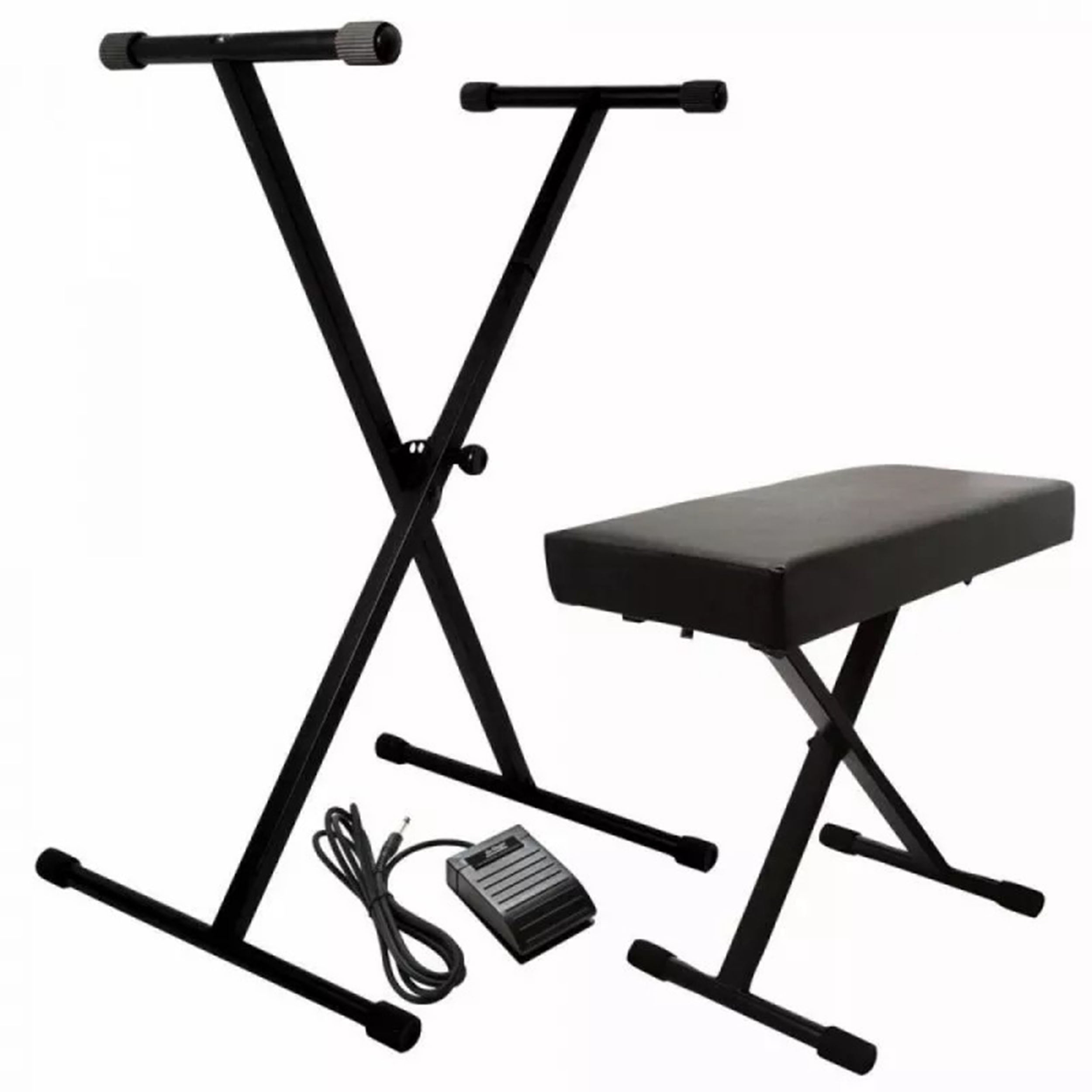 On-Stage KPK6520BB Keyboard Stand and Bench Pack with Keyboard Sustain Pedal by On-Stage