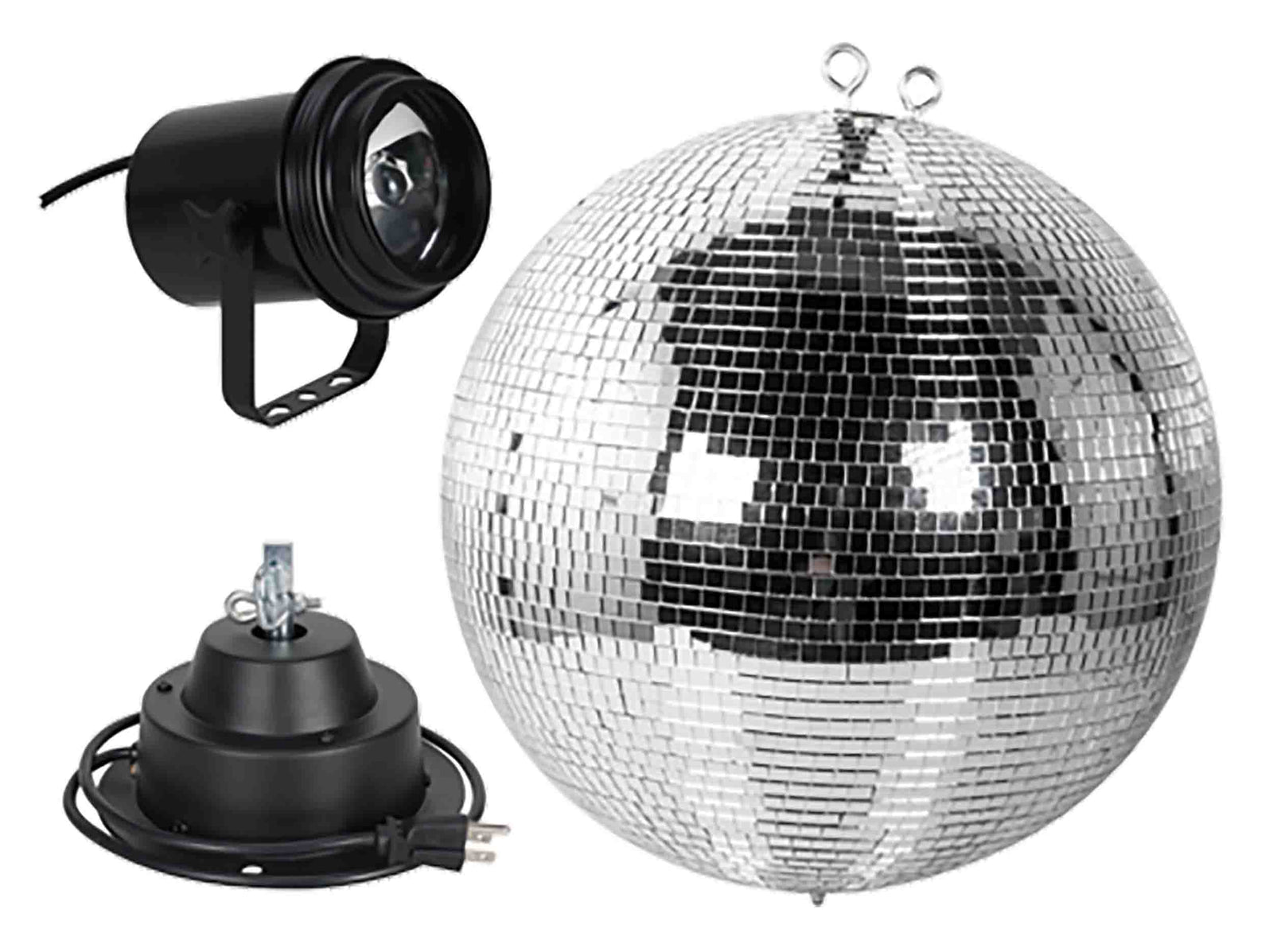 B-Stock: Eliminator Lighting M600EL, All-In-One Mirror Ball Kit with 16-Inch Mirror Ball by Eliminator Lighting
