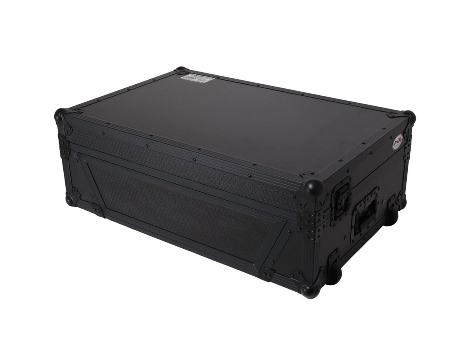 ProX XS-U2915WLTBL2ULED Flight Road Case for Pioneer DDJ-FLX10, REV5 and REV7 DJ Controller with Laptop Shelf Wheels LED Black Finish - 2 RU by ProX Live Performance Gear