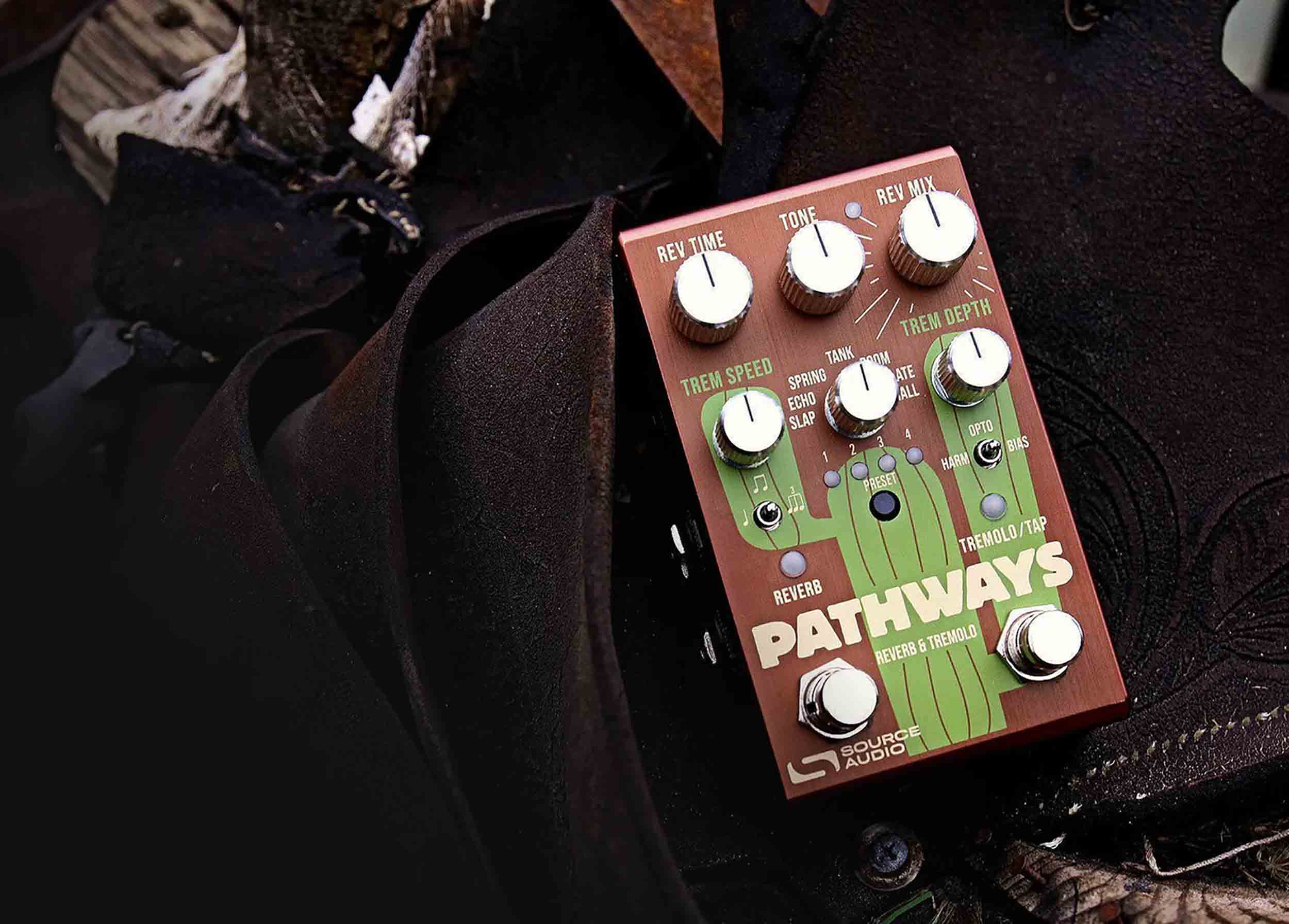 Source Audio SA281 Pathways Reverb & Tremolo Guitar Effects Pedal with MIDI and Presets by Source Audio