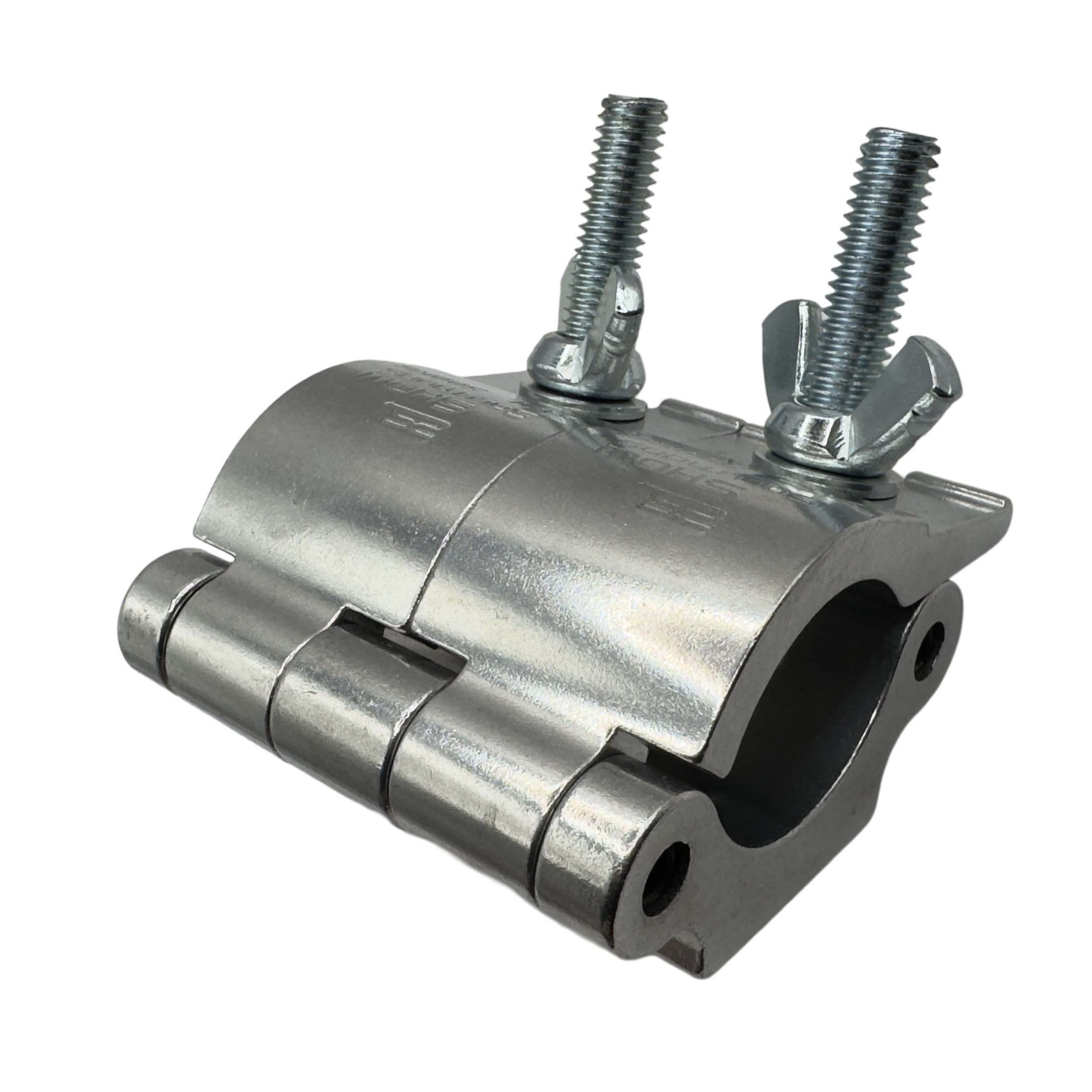 Odyssey LACP100 Dual Pipe Clamp, Fits 1.5 - 2" Tube, 1102 lbs Load Capacity, Polished Natural by Odyssey