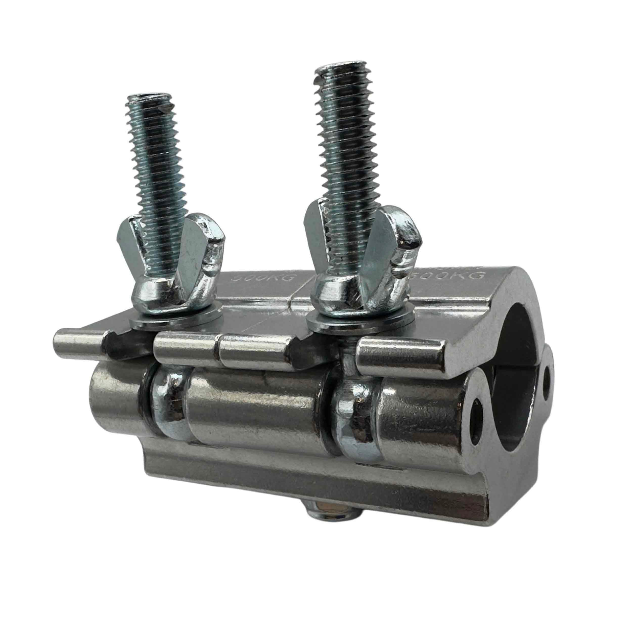 Odyssey LACP100 Dual Pipe Clamp, Fits 1.5 - 2" Tube, 1102 lbs Load Capacity, Polished Natural by Odyssey