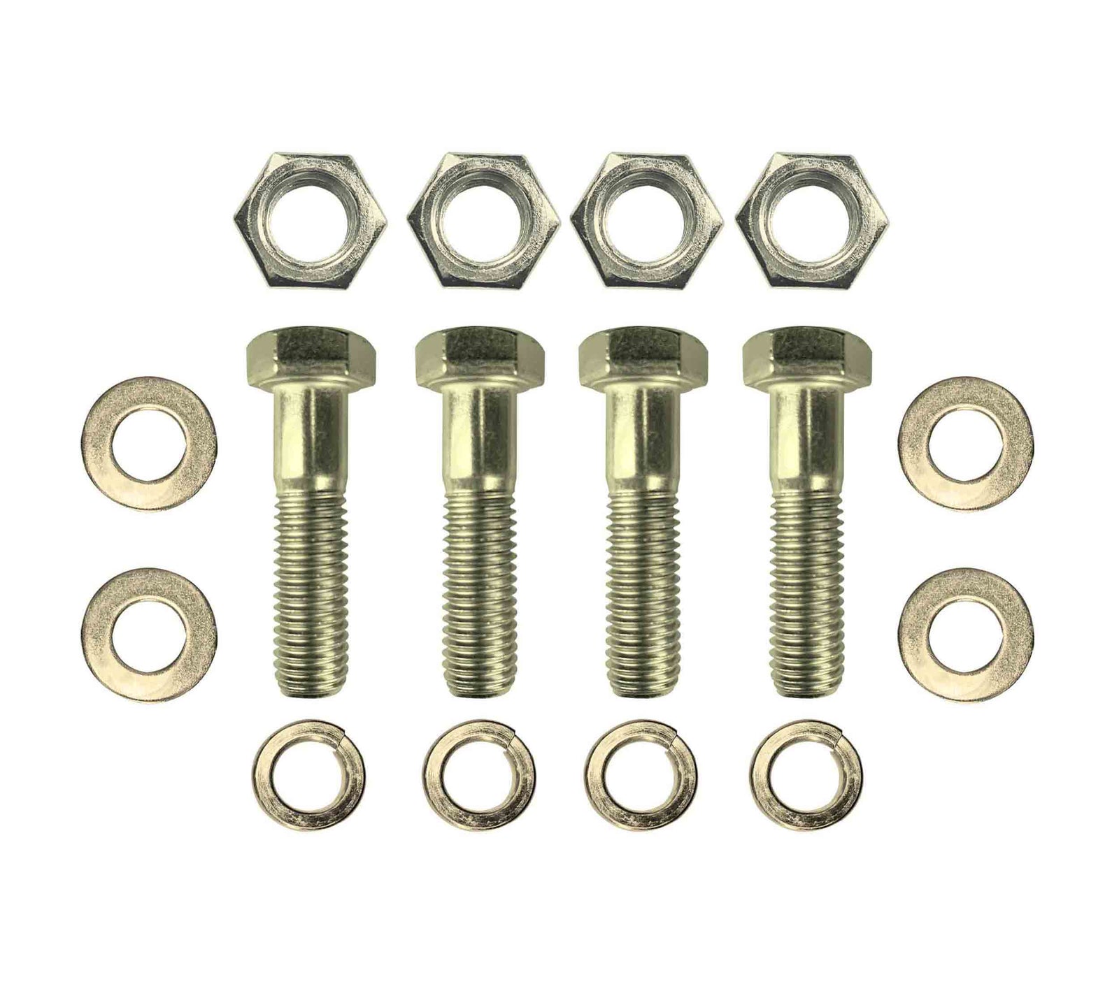 ProX XT-BTSBX4-G8 Set of 4 Hex Truss Bolts, Nuts and Washers - 5/8”-11 x 2.5", Yellow Zinc by ProX Cases